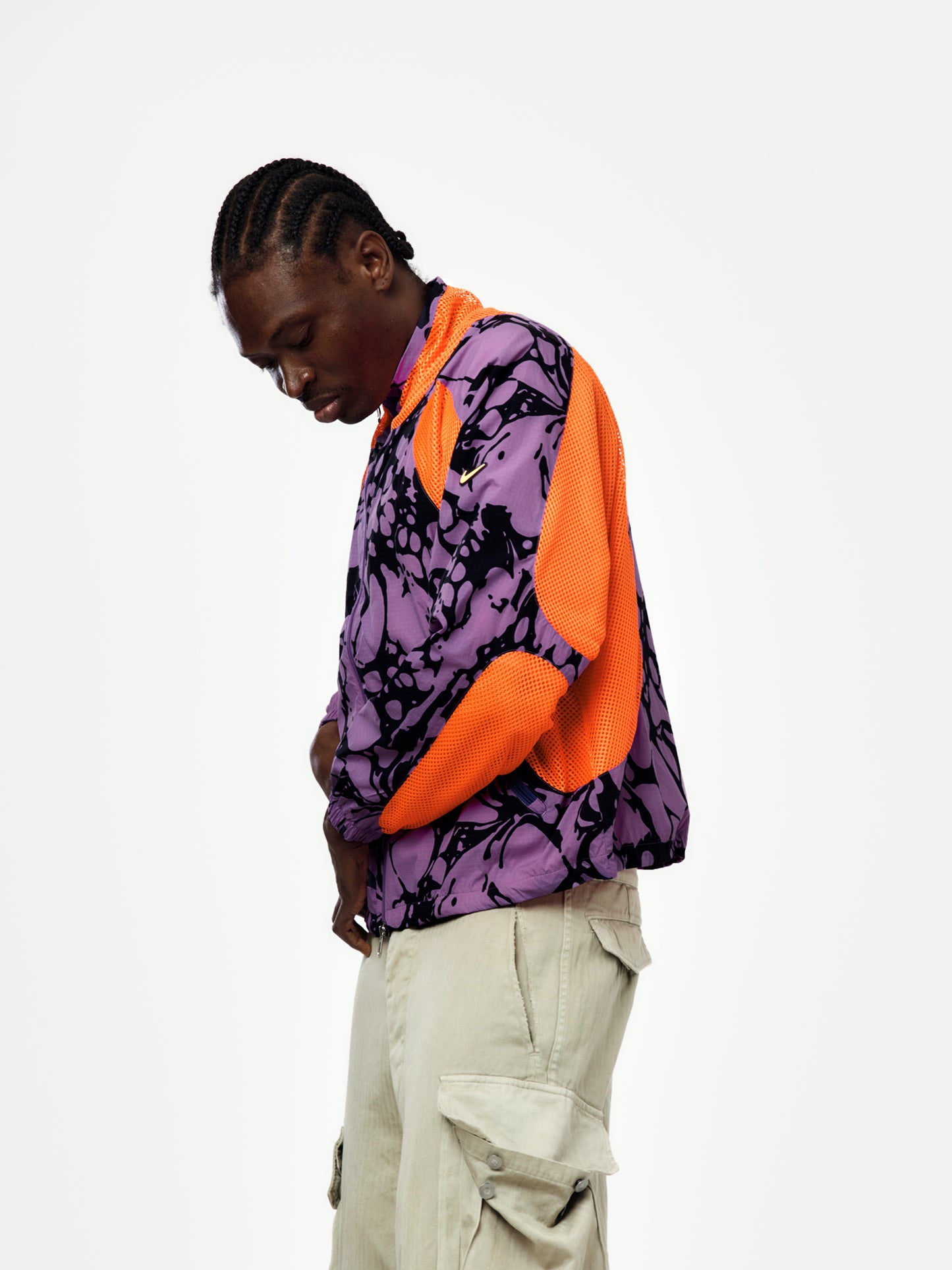 Nike Project F.R.O.G. Men's Gooey Track Jacket (BRIGHT VIOLET/TANGERINE TINT)