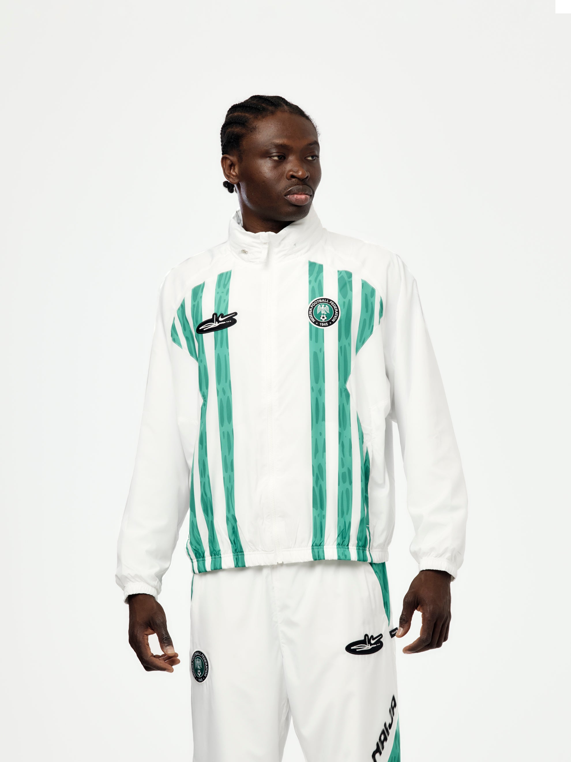 Nike Nigeria x Slawn x Nike Track Jacket (White/Black) - UNION LOS