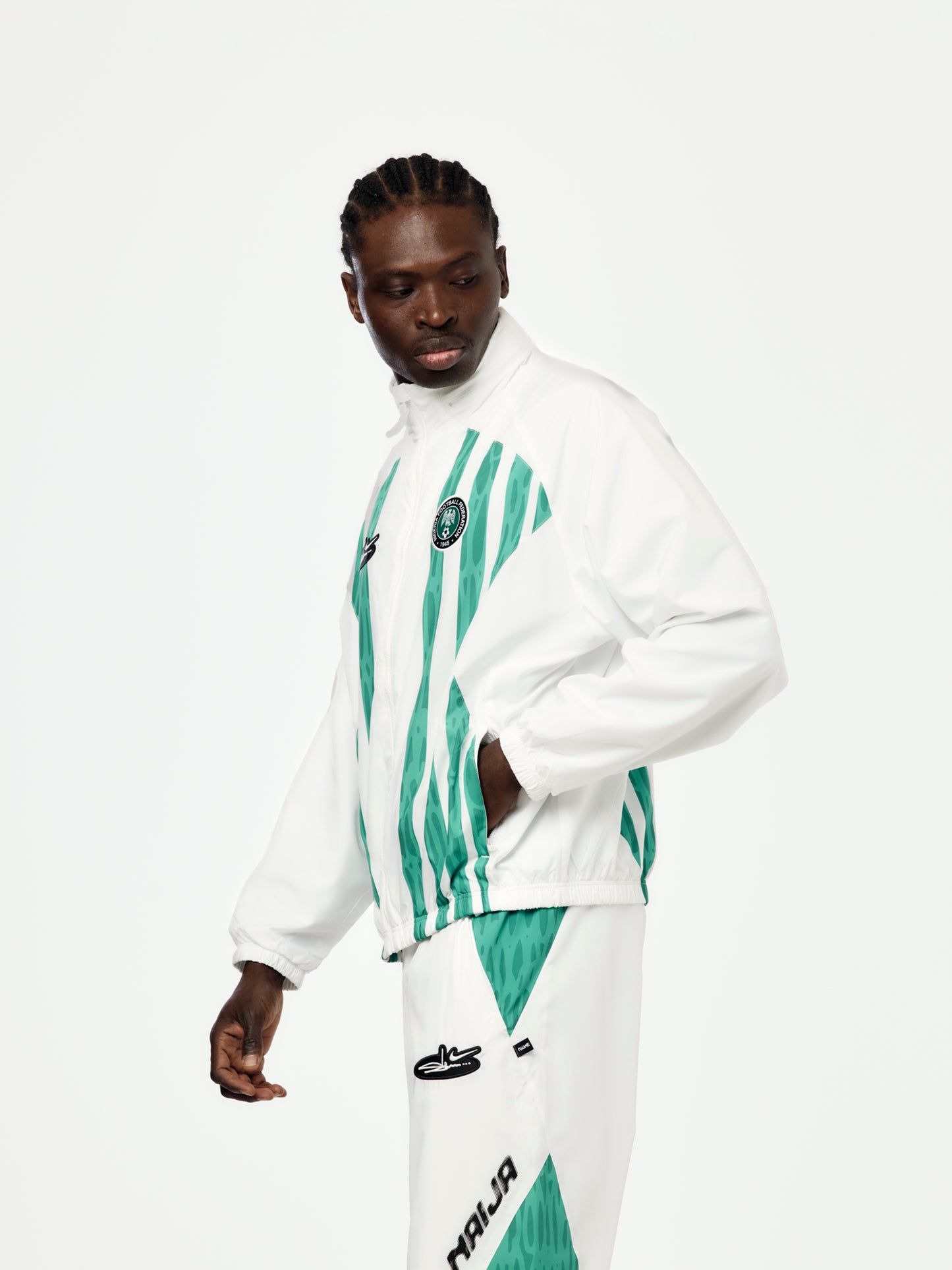 Nigeria x Slawn x Nike Track Jacket (White/Black)