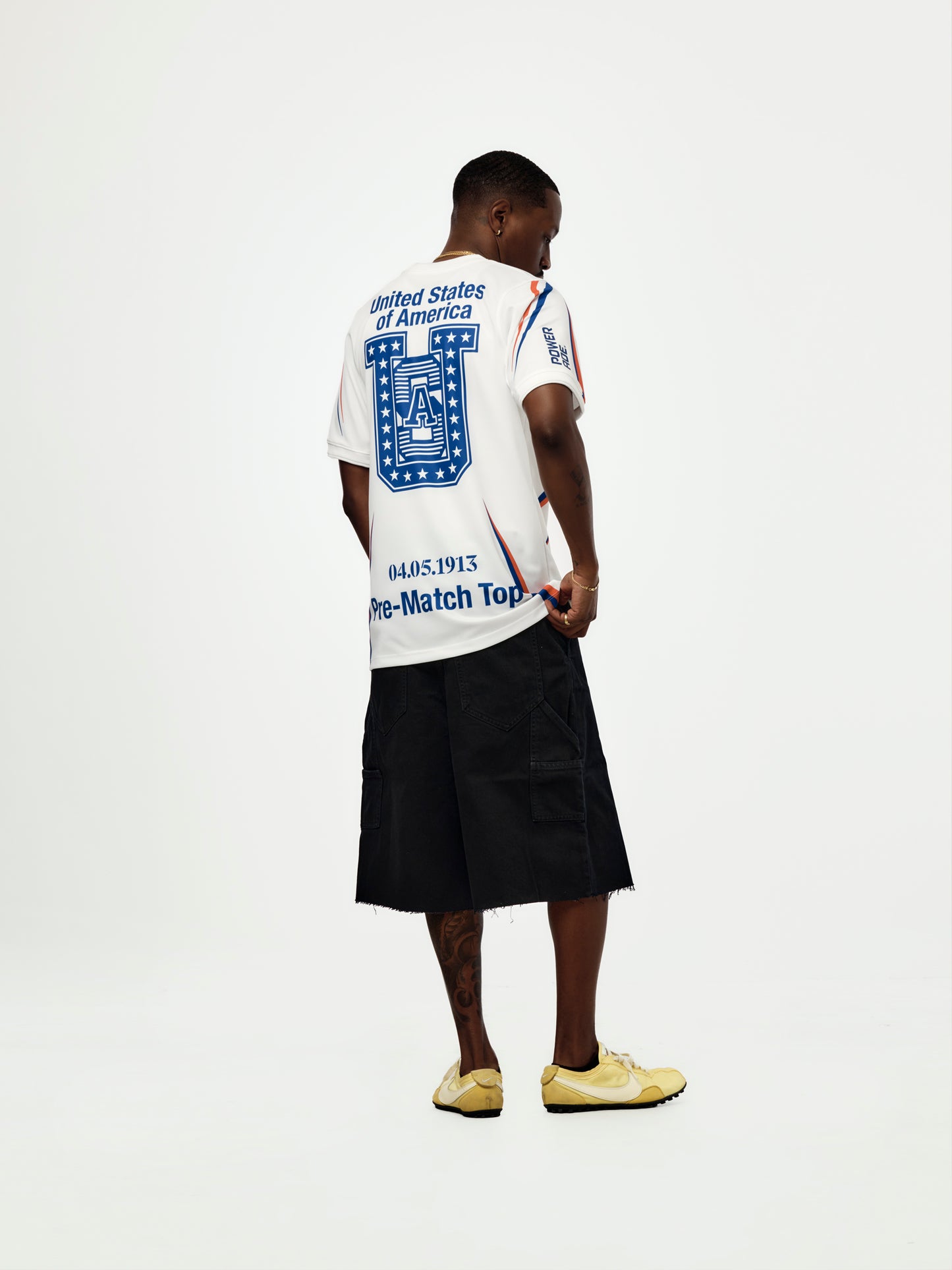 USA x VAA x Nike Academy Pro Short-Sleeve Soccer Top (White/Deep Royal Blue/Deep Royal Blue)