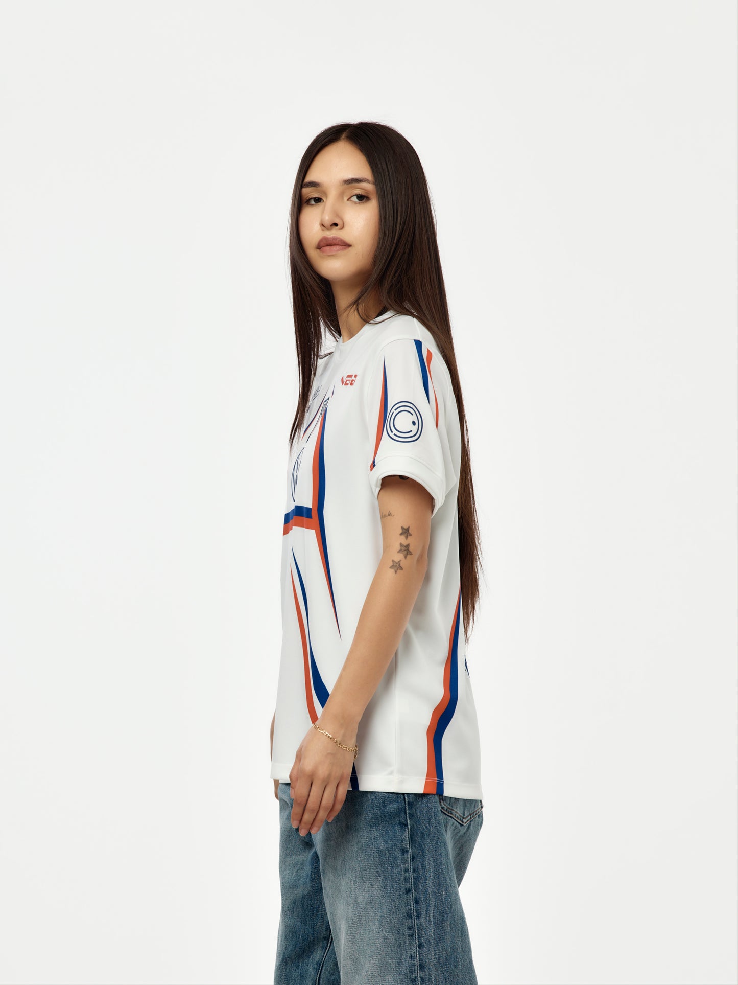 USA x VAA x Women's Nike Short-Sleeve Soccer Top (White/Deep Royal Blue)
