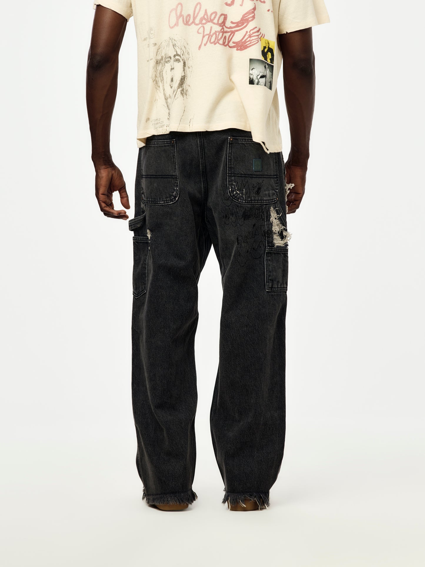 Busted DBL Knee Jean (Black)