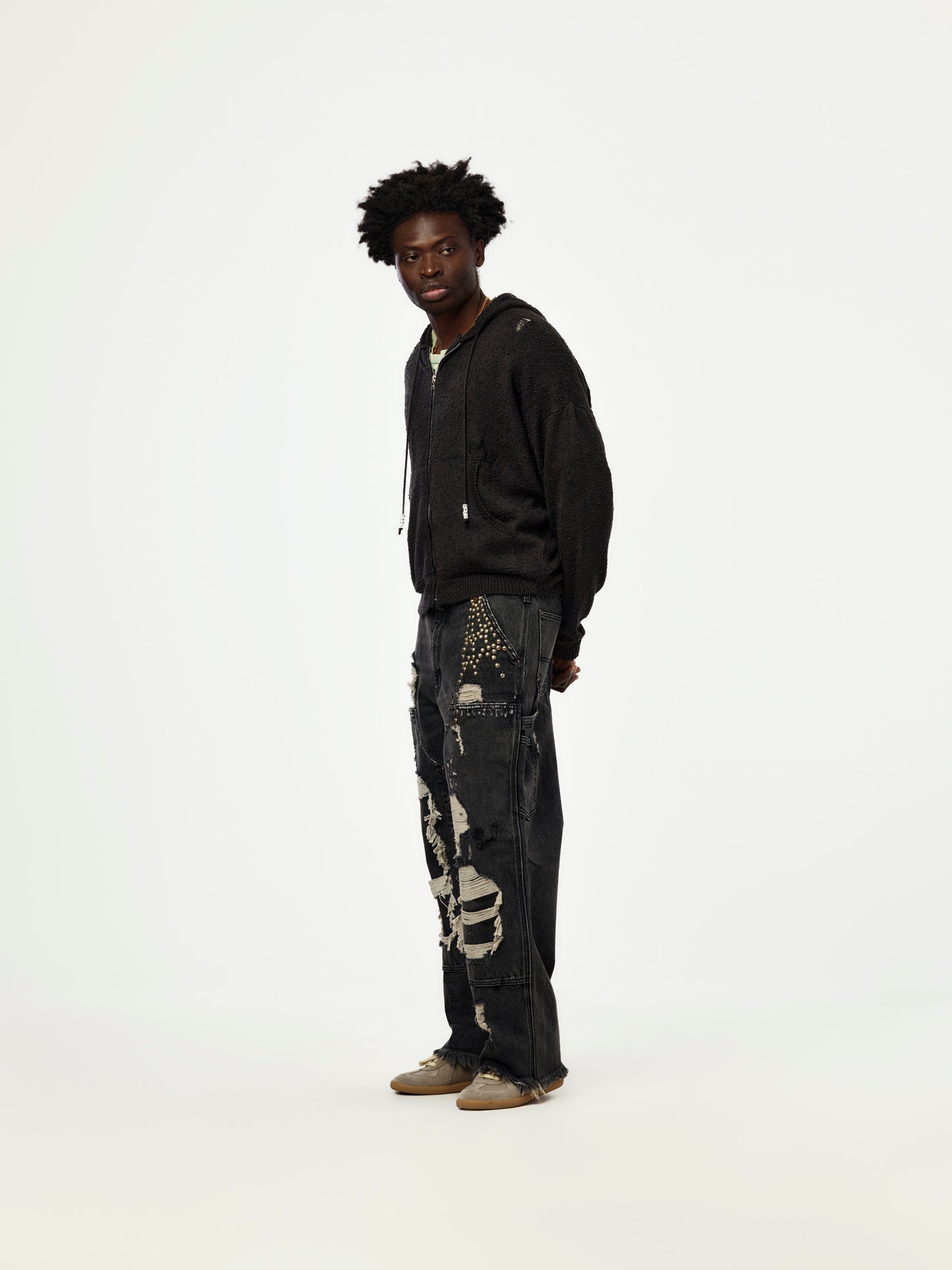 Casentino Knitted Hoodie (Black)