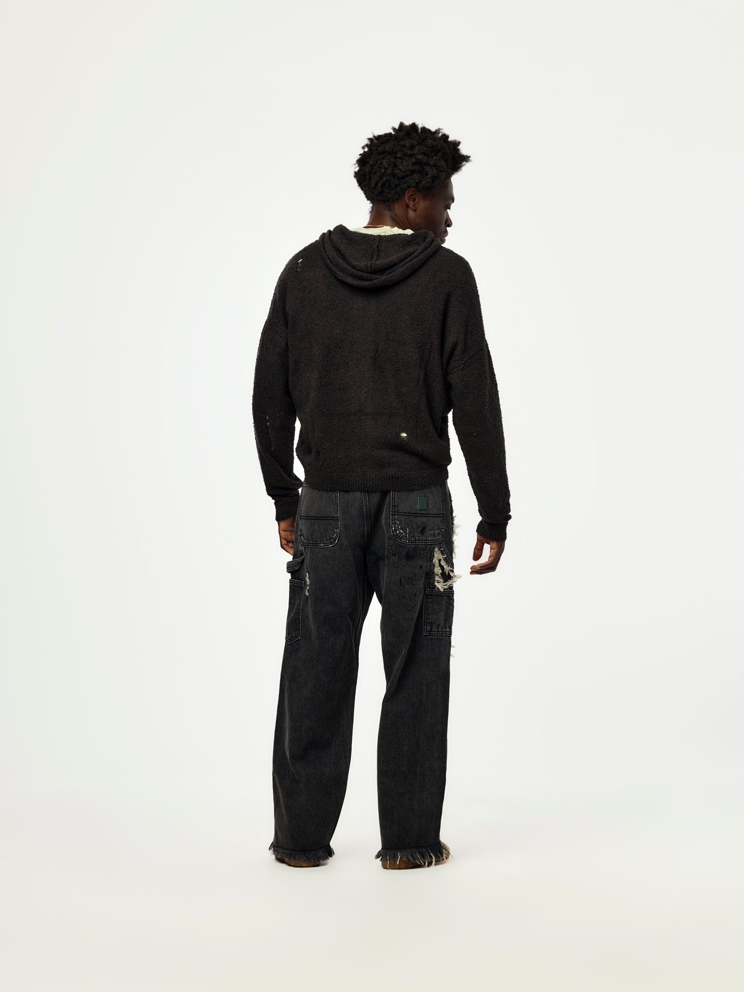 Casentino Knitted Hoodie (Black)