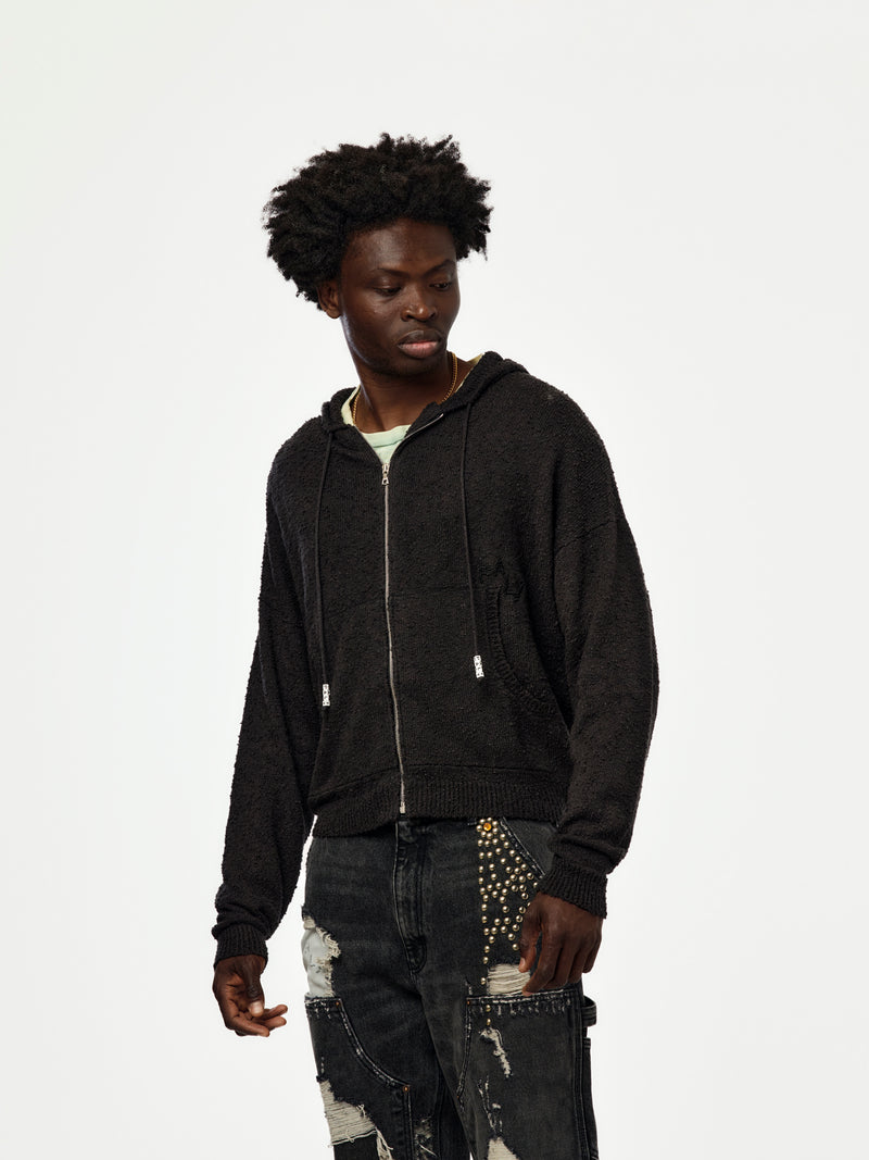 Casentino Knitted Hoodie (Black)