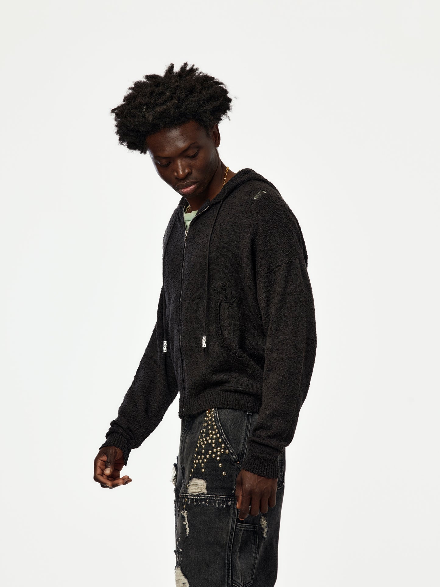 Casentino Knitted Hoodie (Black)