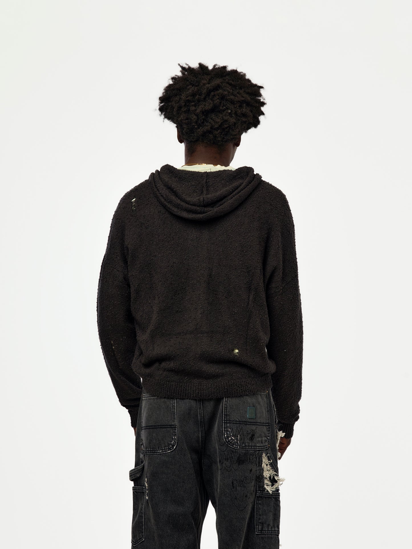 Casentino Knitted Hoodie (Black)