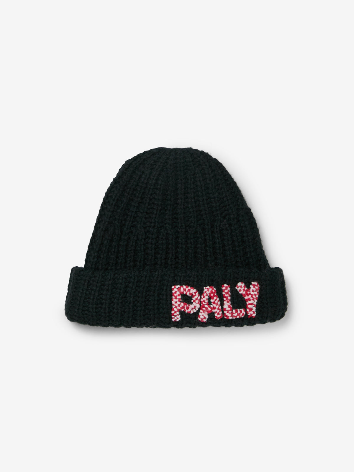 HAND KNITTED BEANIE  (BLACK)
