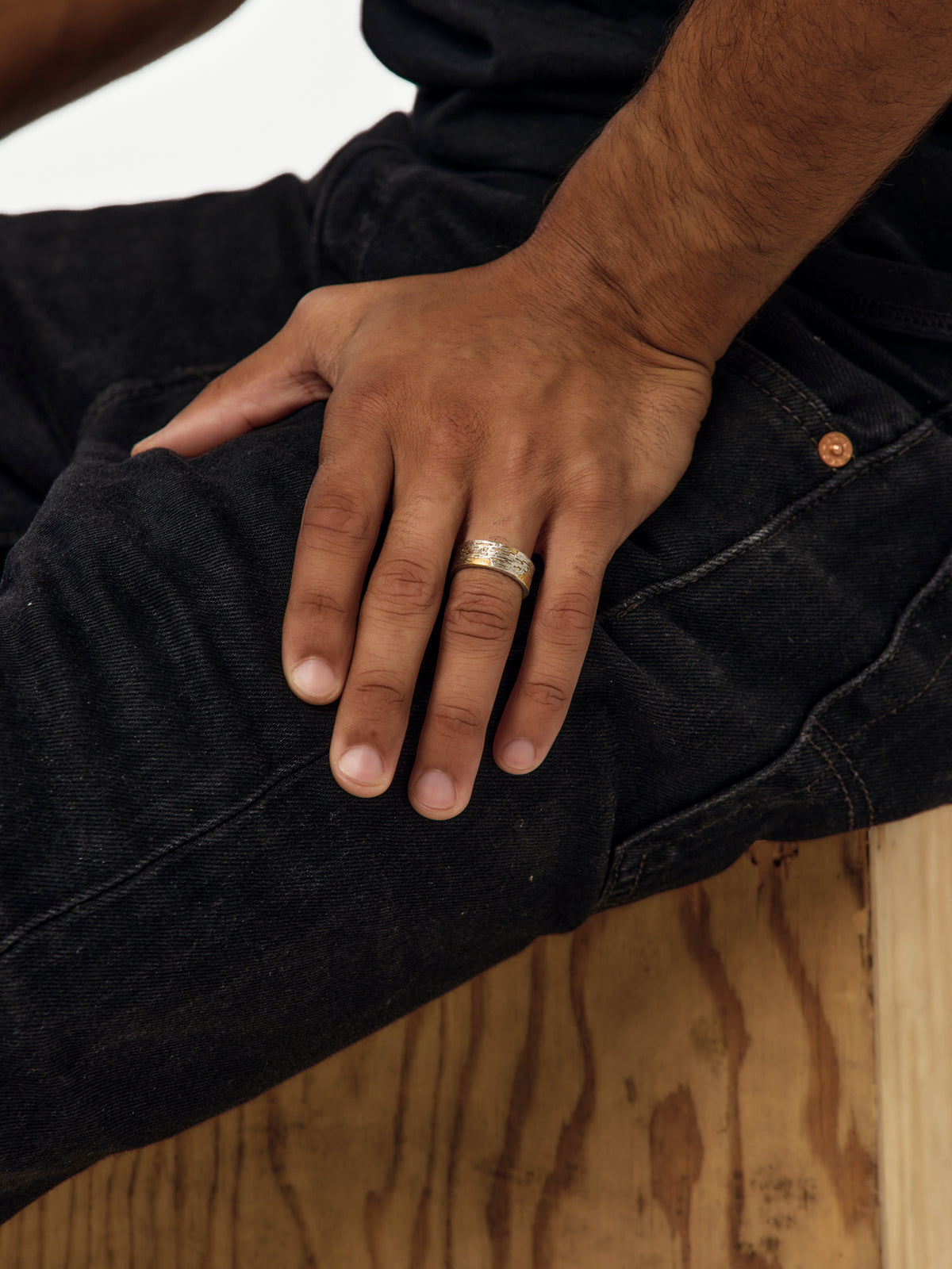 part/WHOLE Scab Ring (Silver & 14k Gold)