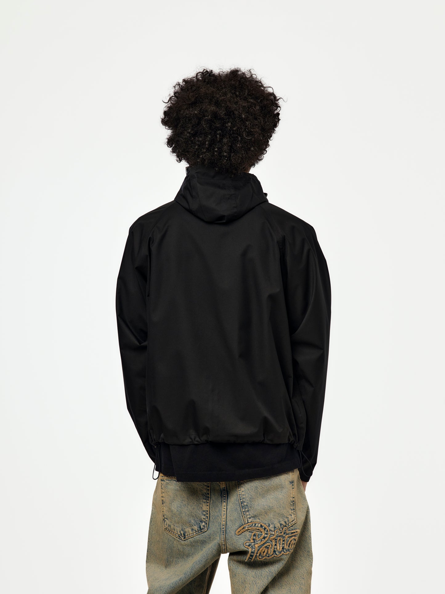 Patta 3M Reflective Waterproof Rain Jacket (Black)