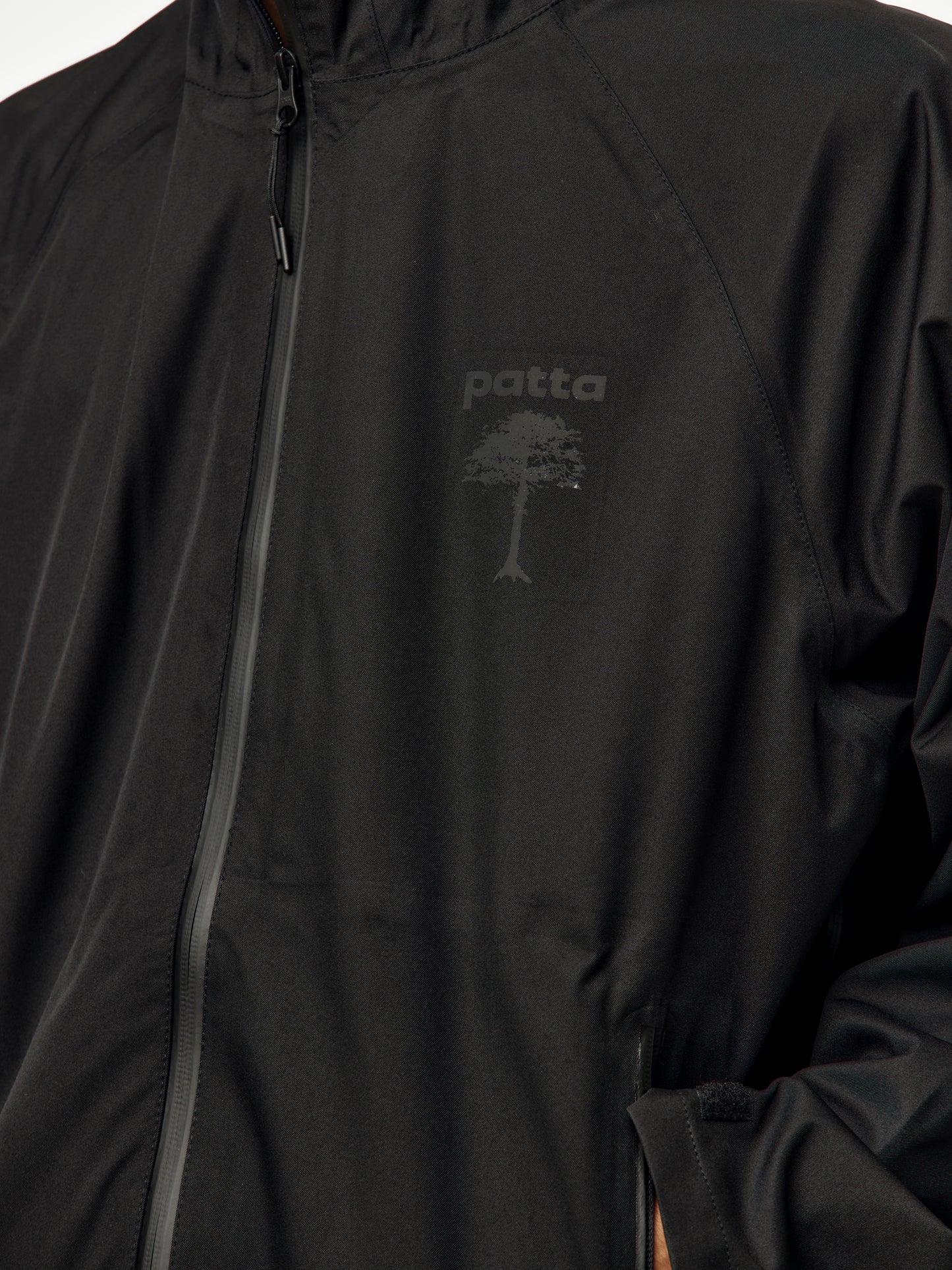 Patta 3M Reflective Waterproof Rain Jacket (Black)