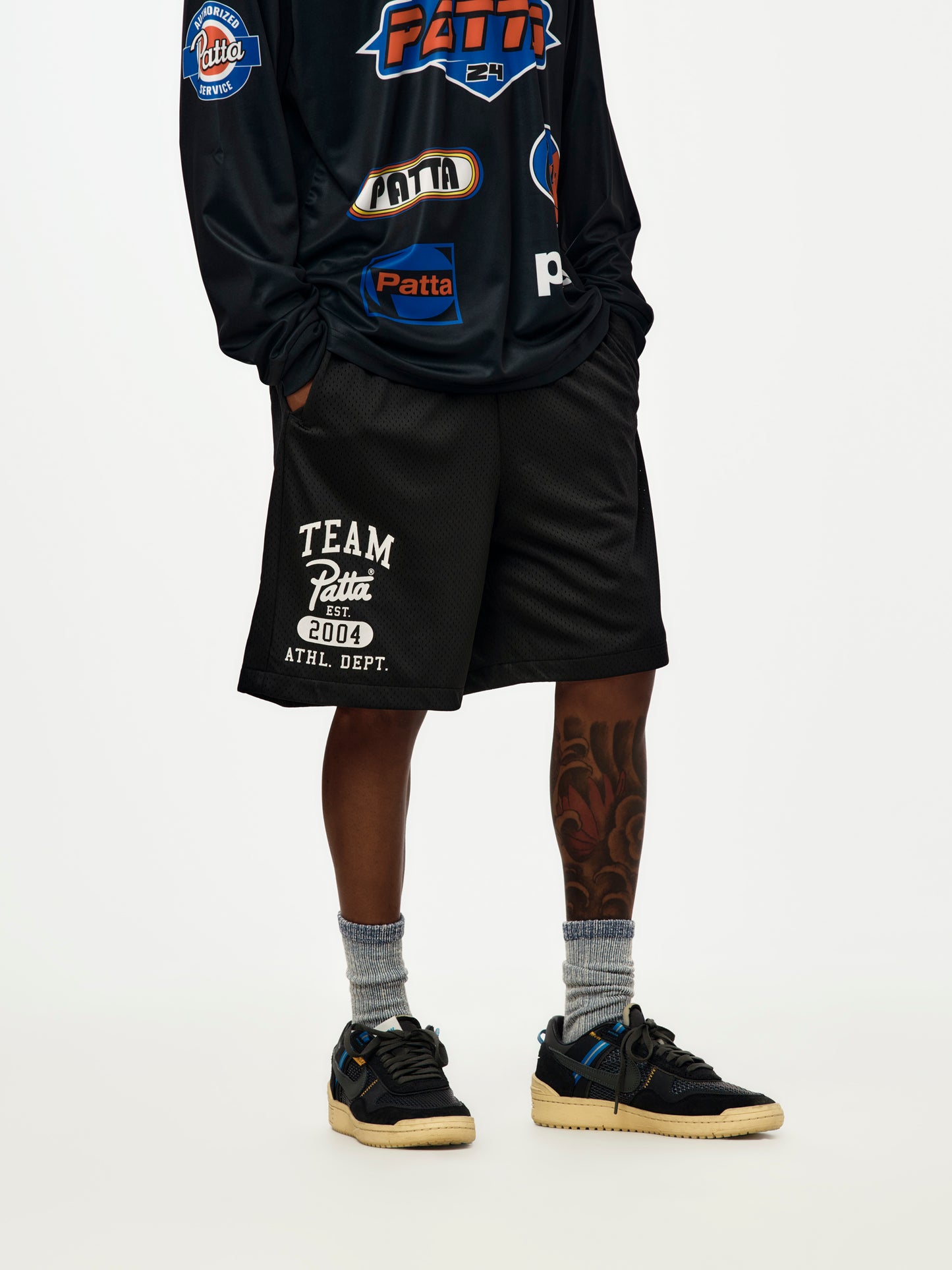 Patta Athletic Mesh Shorts (Black)