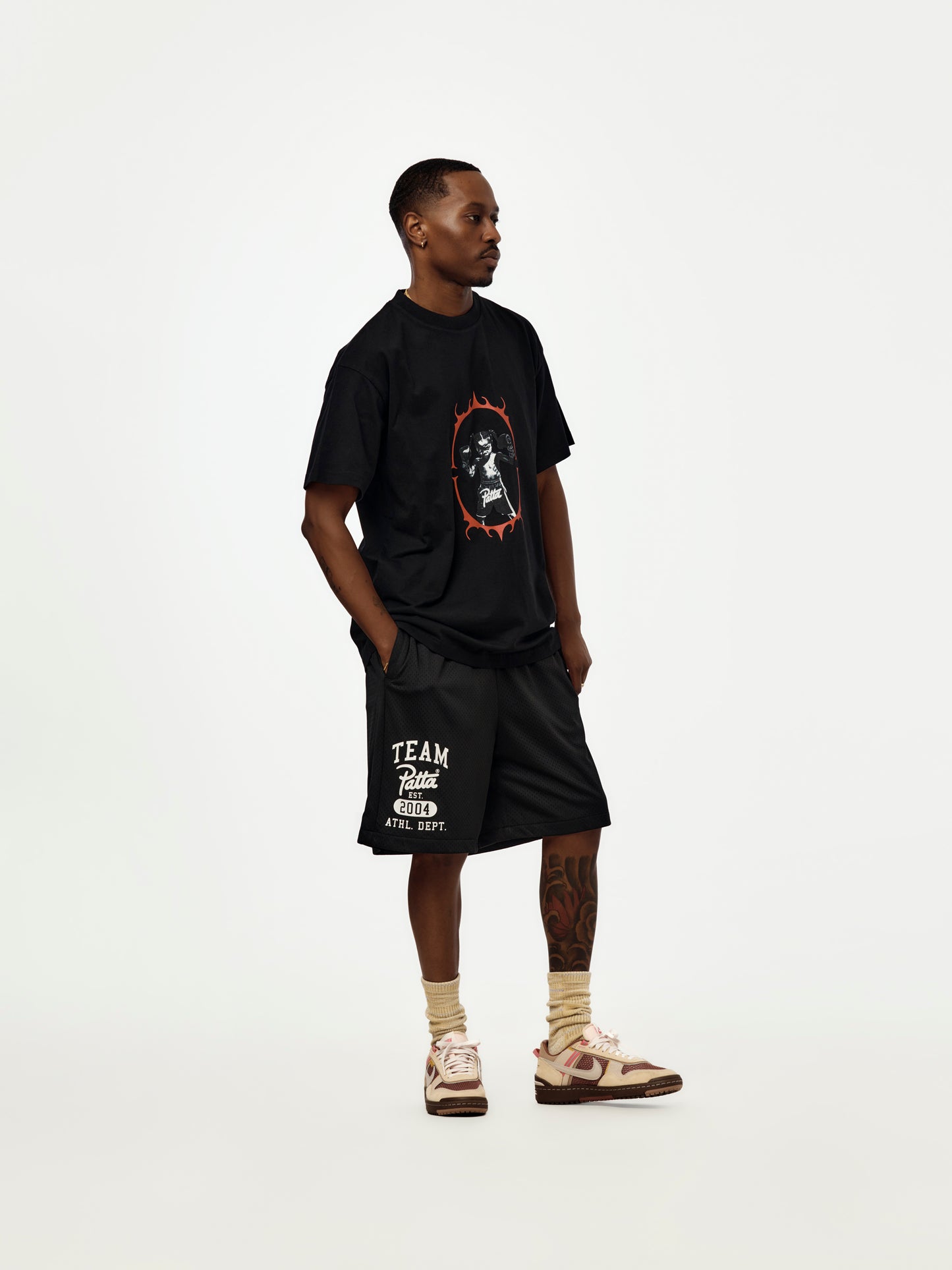 Patta Athletic Mesh Shorts (Black)