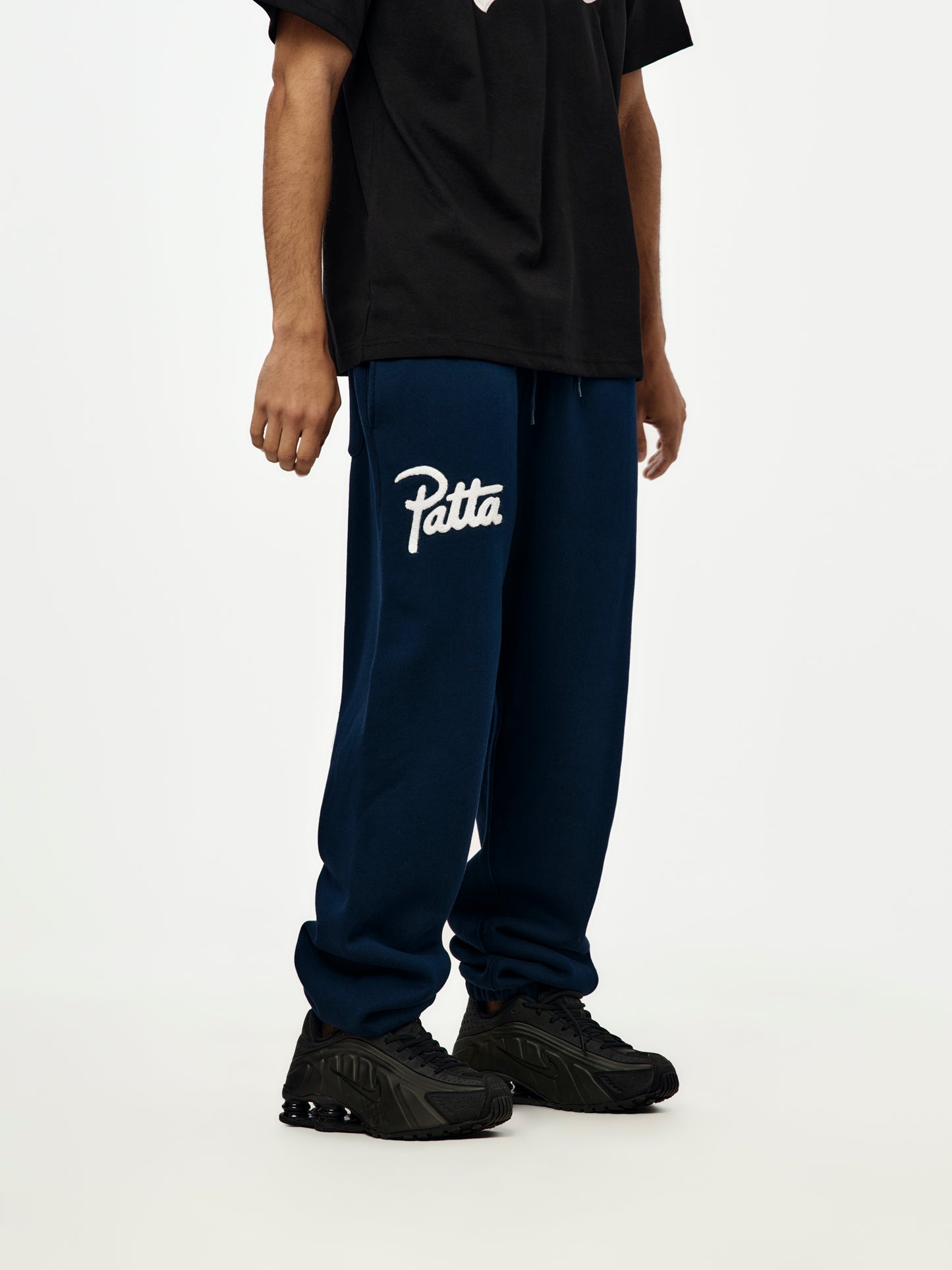 Patta Chenille Logo Jogging Pants (Black Iris)