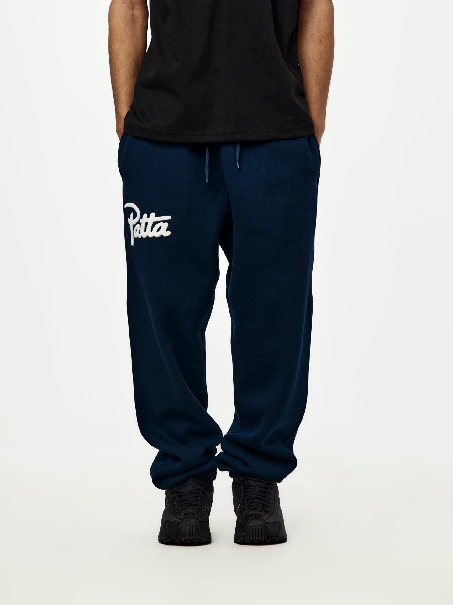Patta Chenille Logo Jogging Pants (Black Iris)
