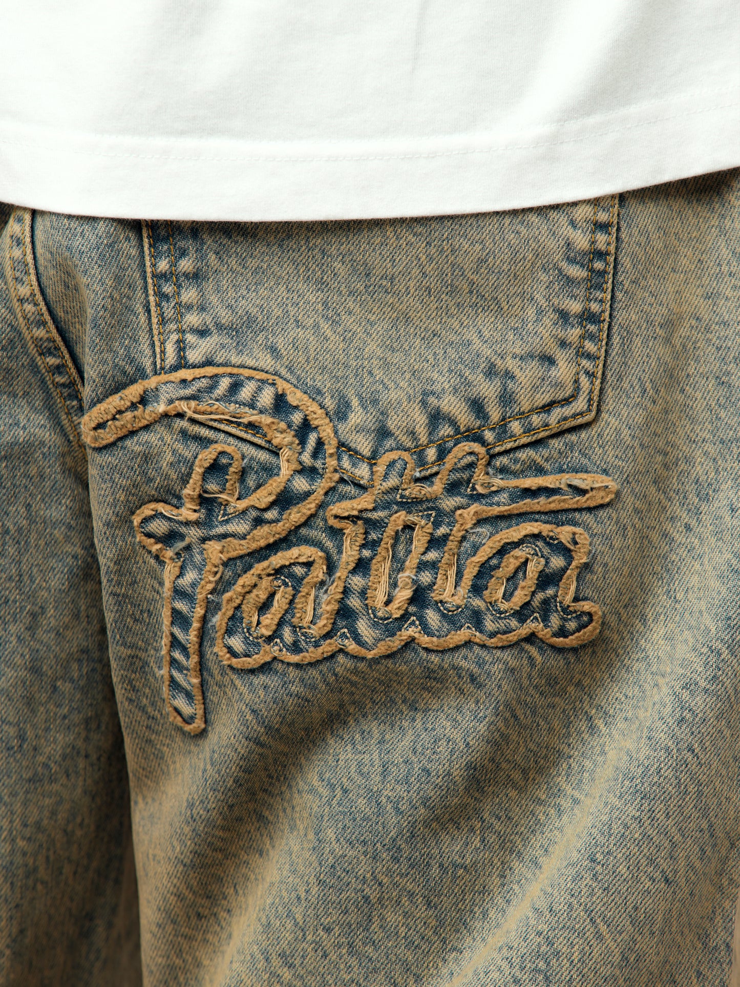 Patta Dirty Whiskers Denim Pants (Sandwashed Light Blue Denim)