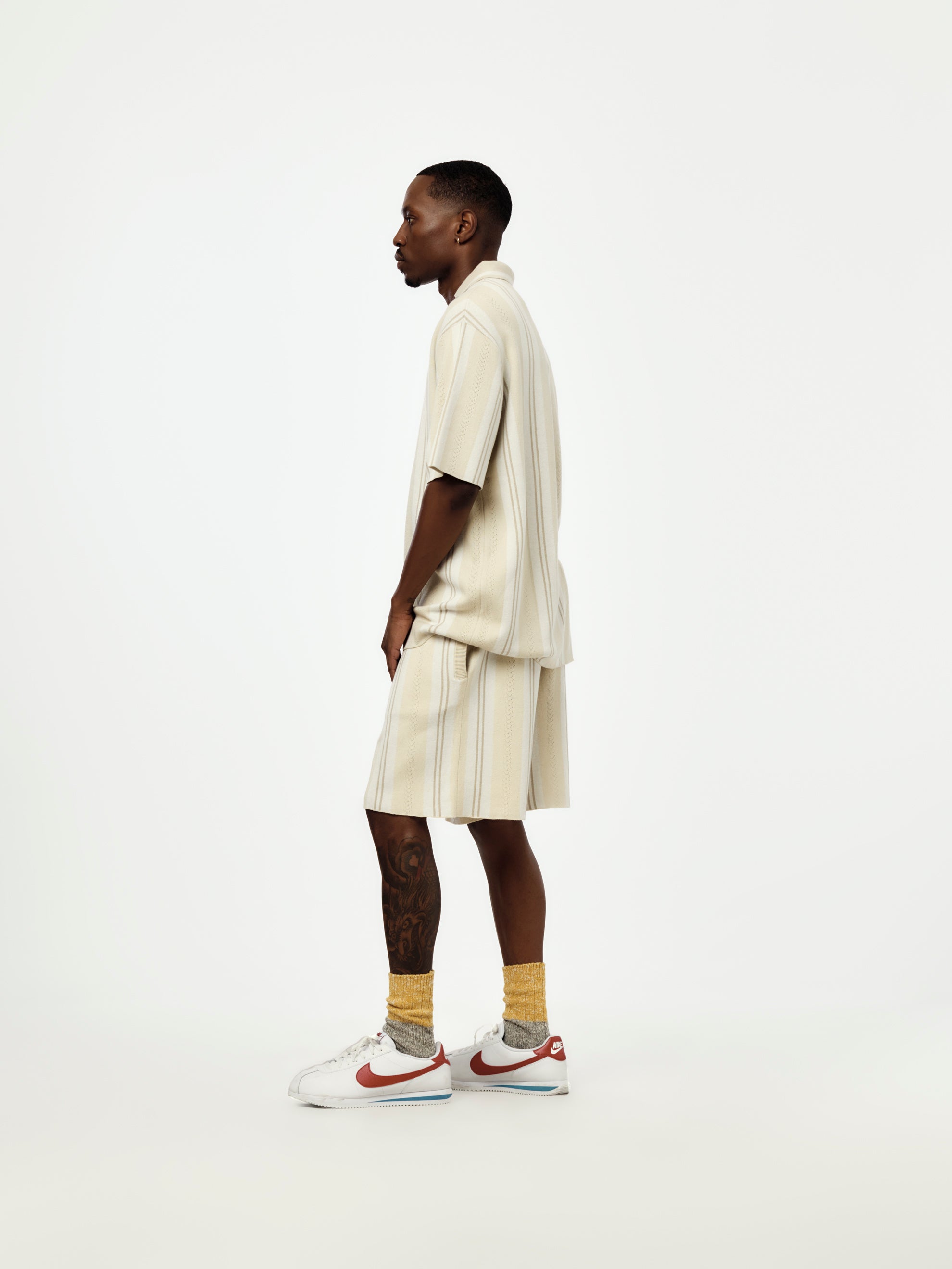 Patta Patta Knitted Football Shorts (Oatmeal) - UNION LOS ANGELES