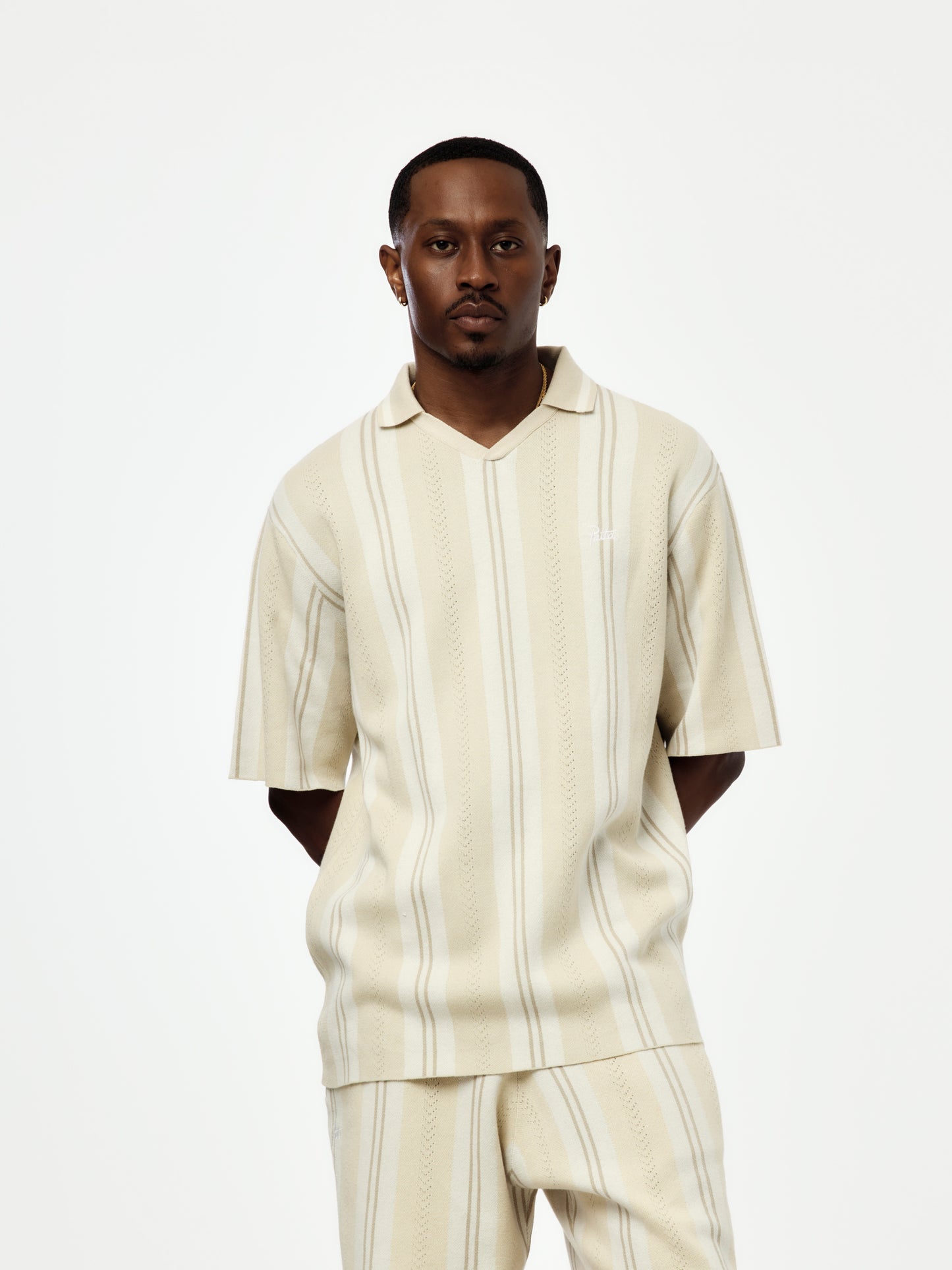 Patta Knitted Football Shirt (Oatmeal)