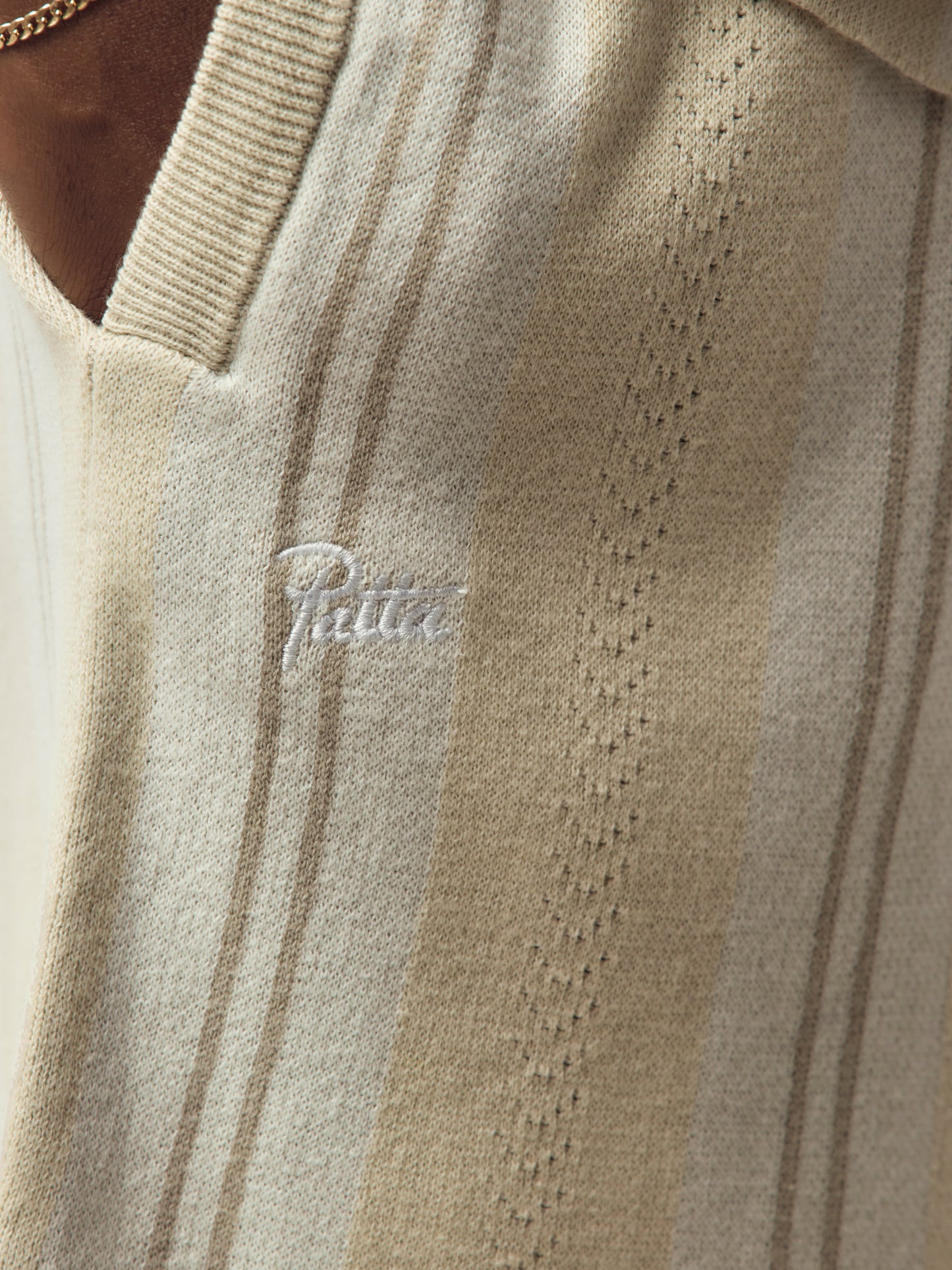 Patta Knitted Football Shorts (Oatmeal)