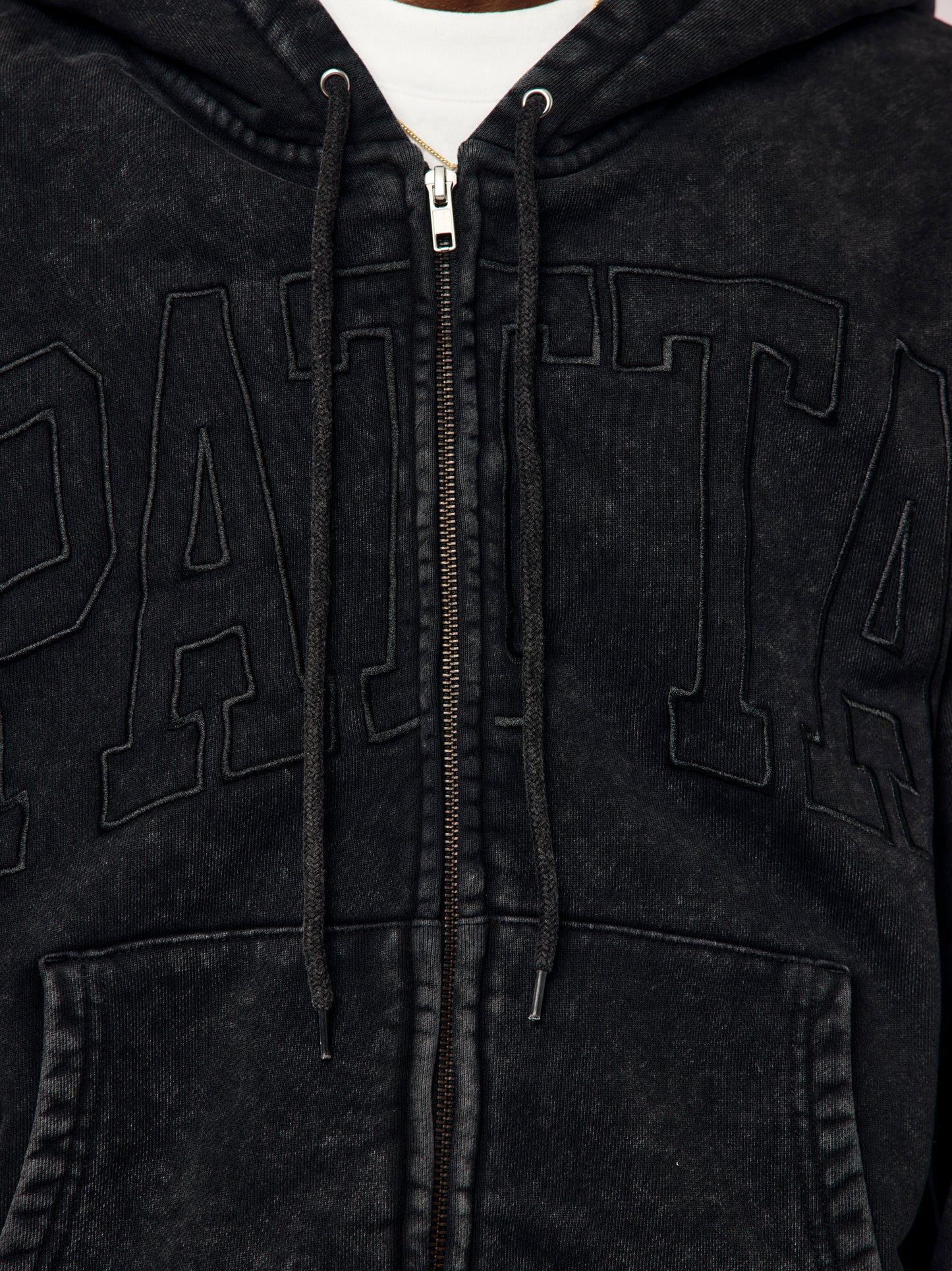 Patta Loopback Logo Zip Hooded Sweater (Moonless Night)