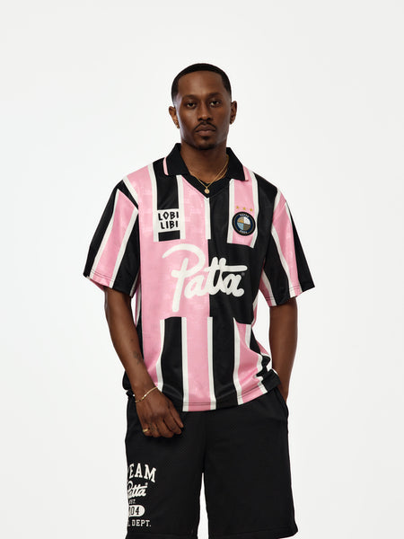 Patta Patta Stripe Football Jersey (Begonia Pink) - UNION LOS ANGELES
