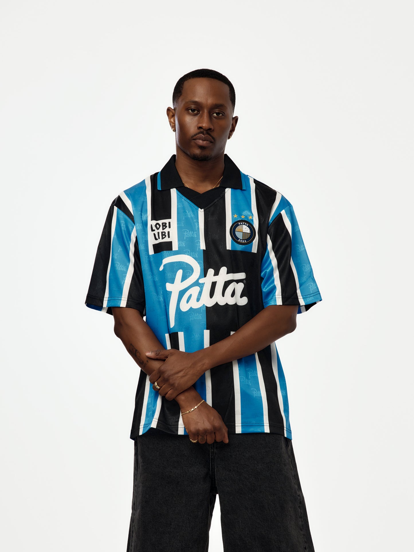 Patta Stripe Football Jersey (French Blue)
