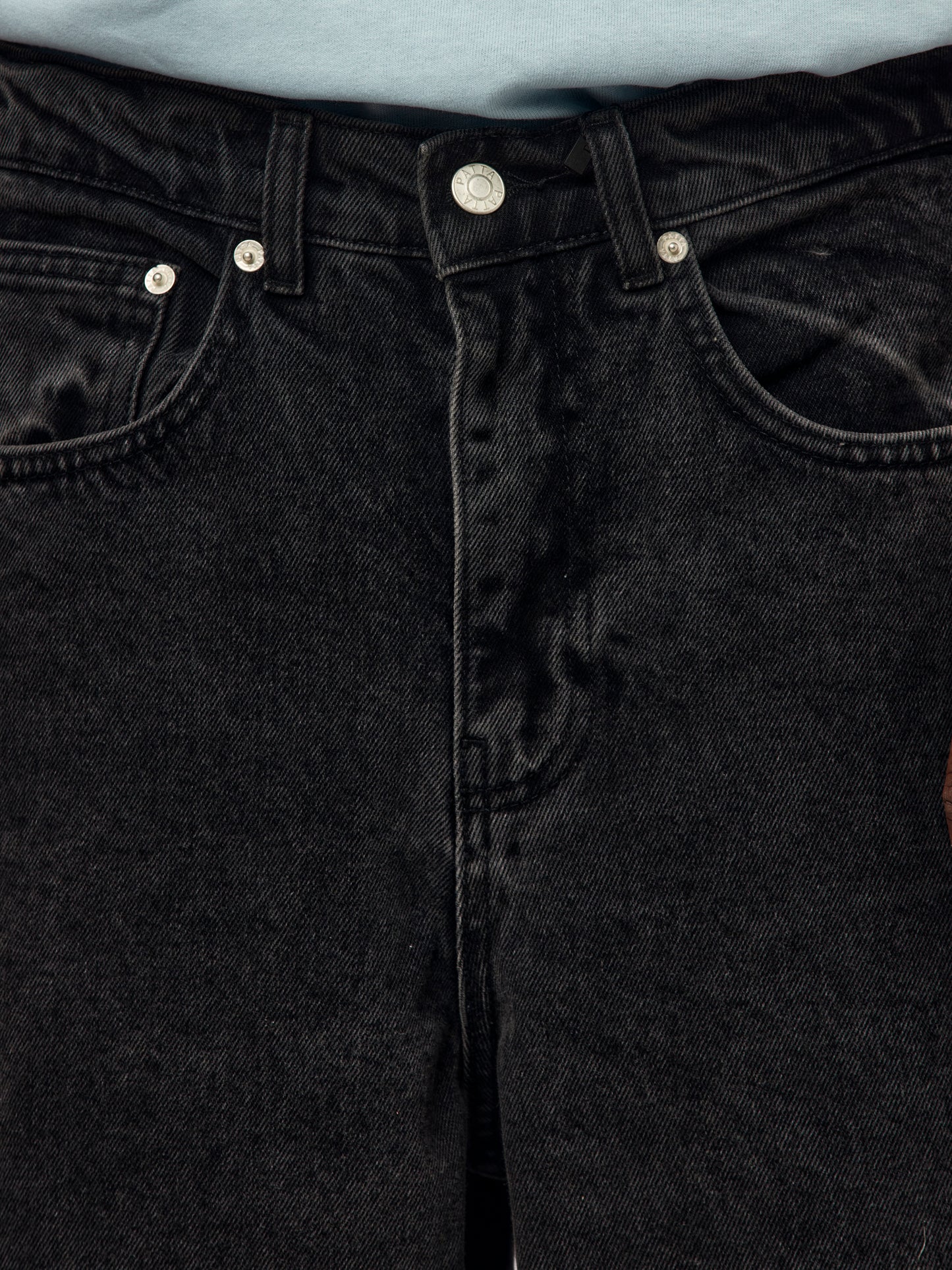 Patta Whiskers Denim Shorts (Black) (Black Denim)