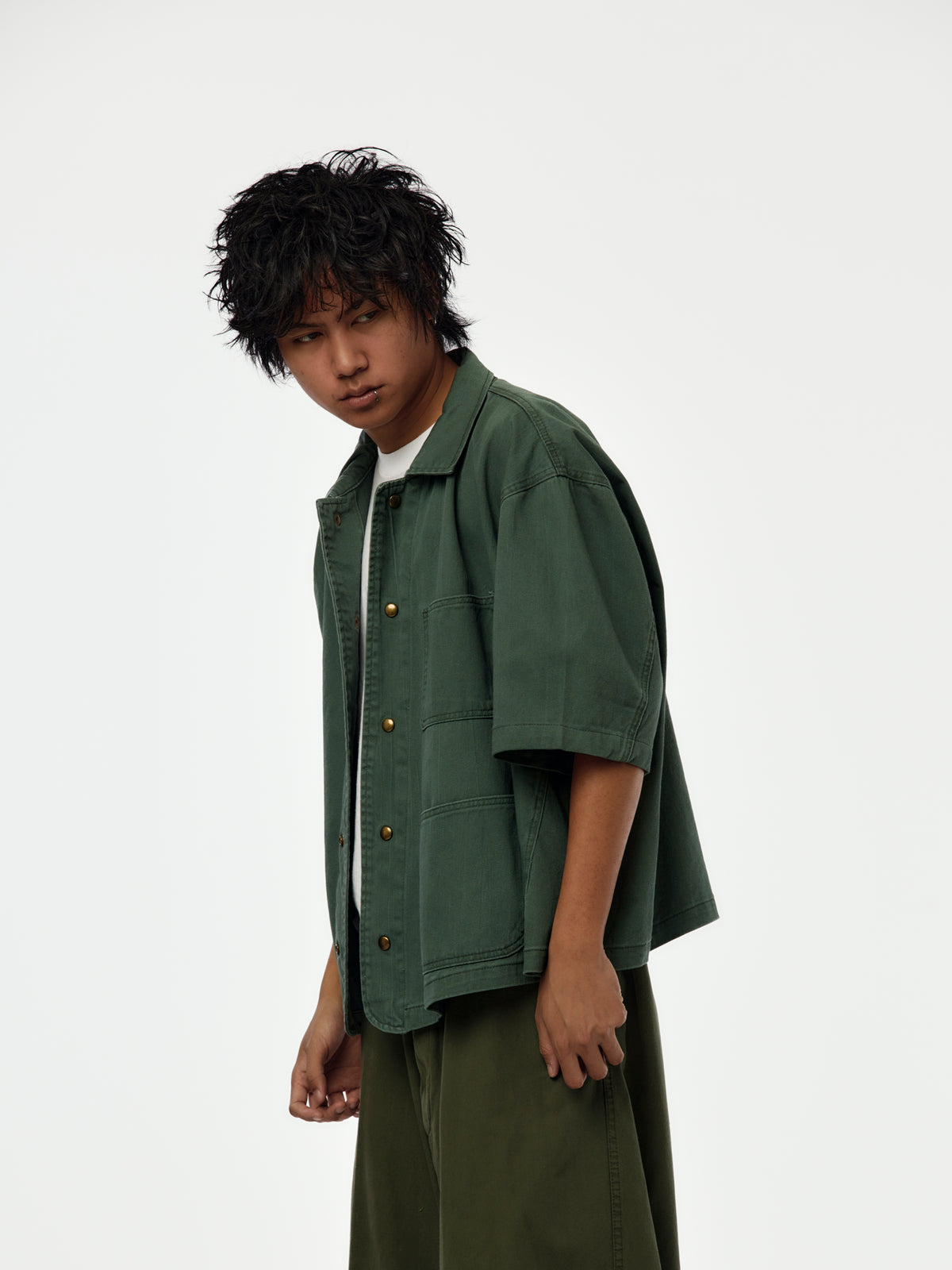 Removed From Conflict Field Overshirt (Green)