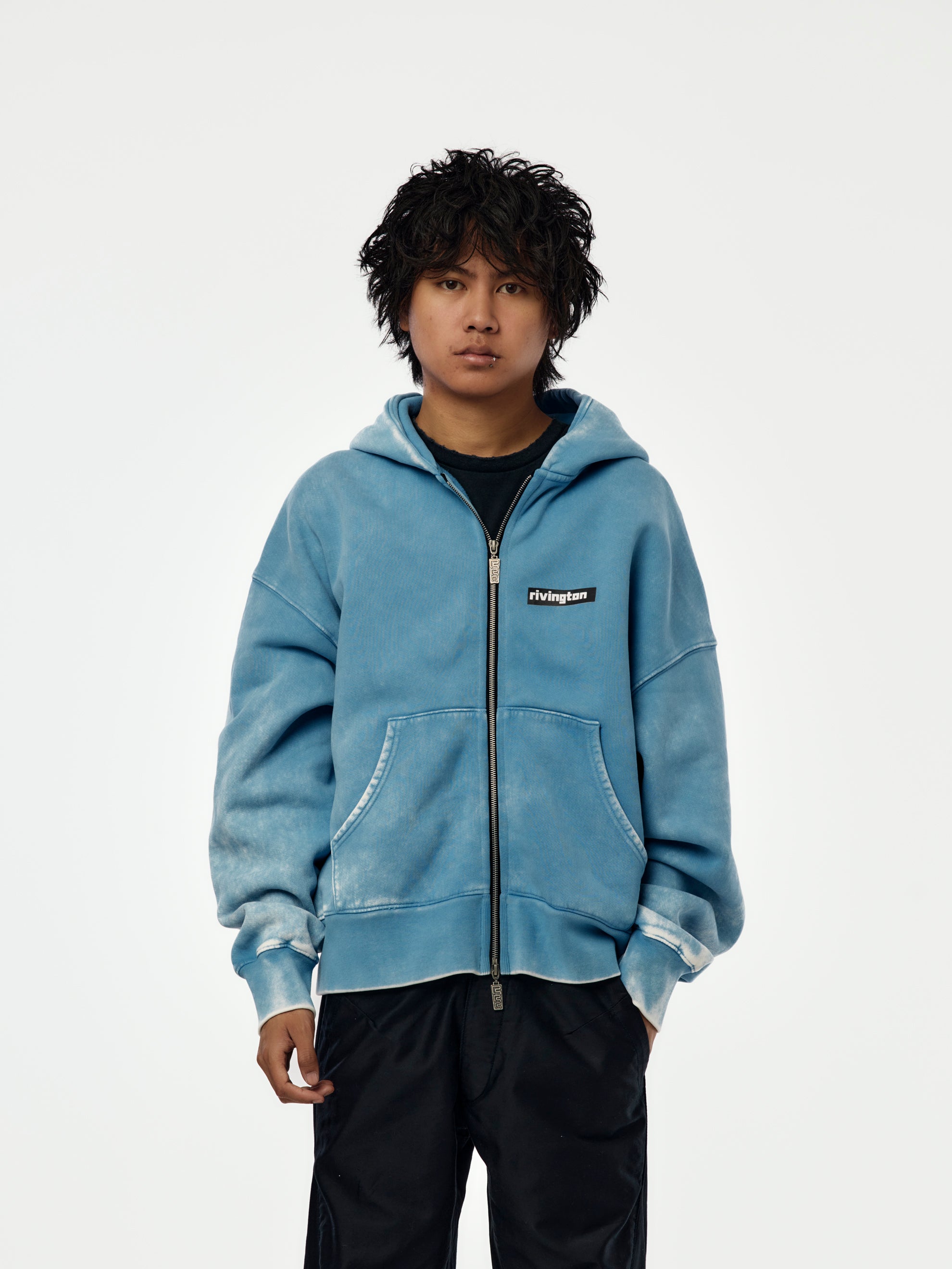 RRR123 COLA CVA ZIP HOODIE (BLUE) - UNION LOS ANGELES
