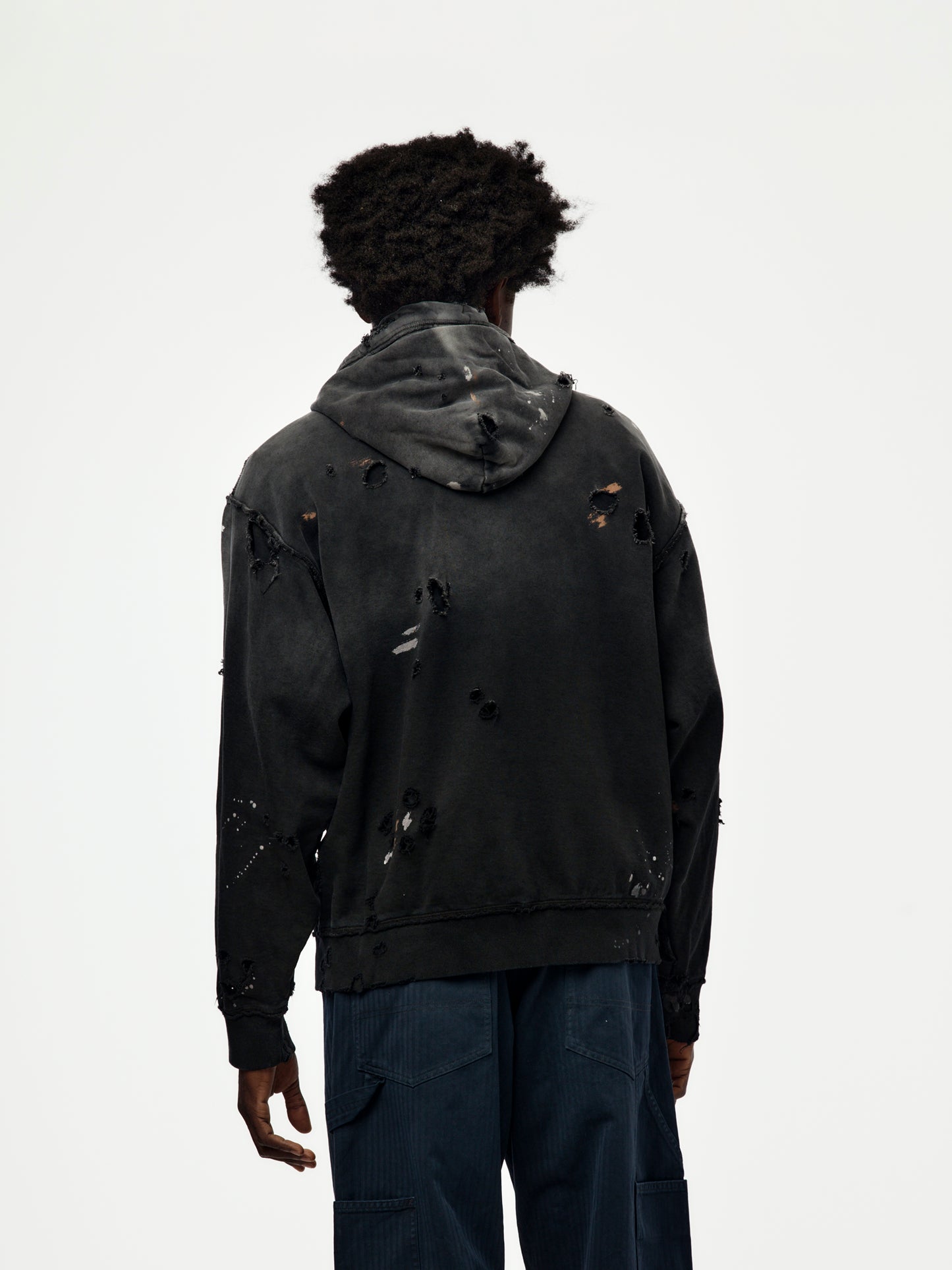 Luke Fleece Hoodie (Black)