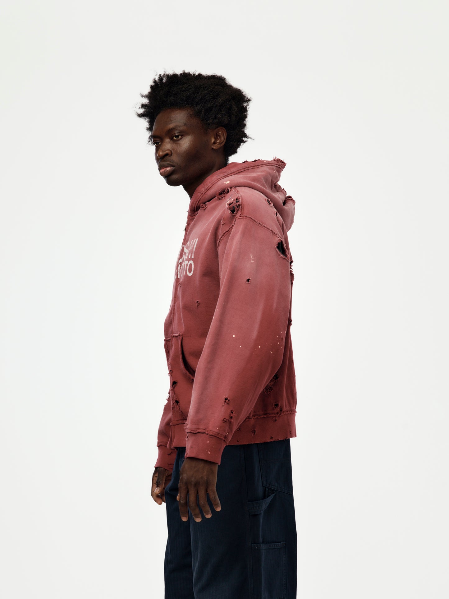 Luke Fleece Hoodie (Burgandy)