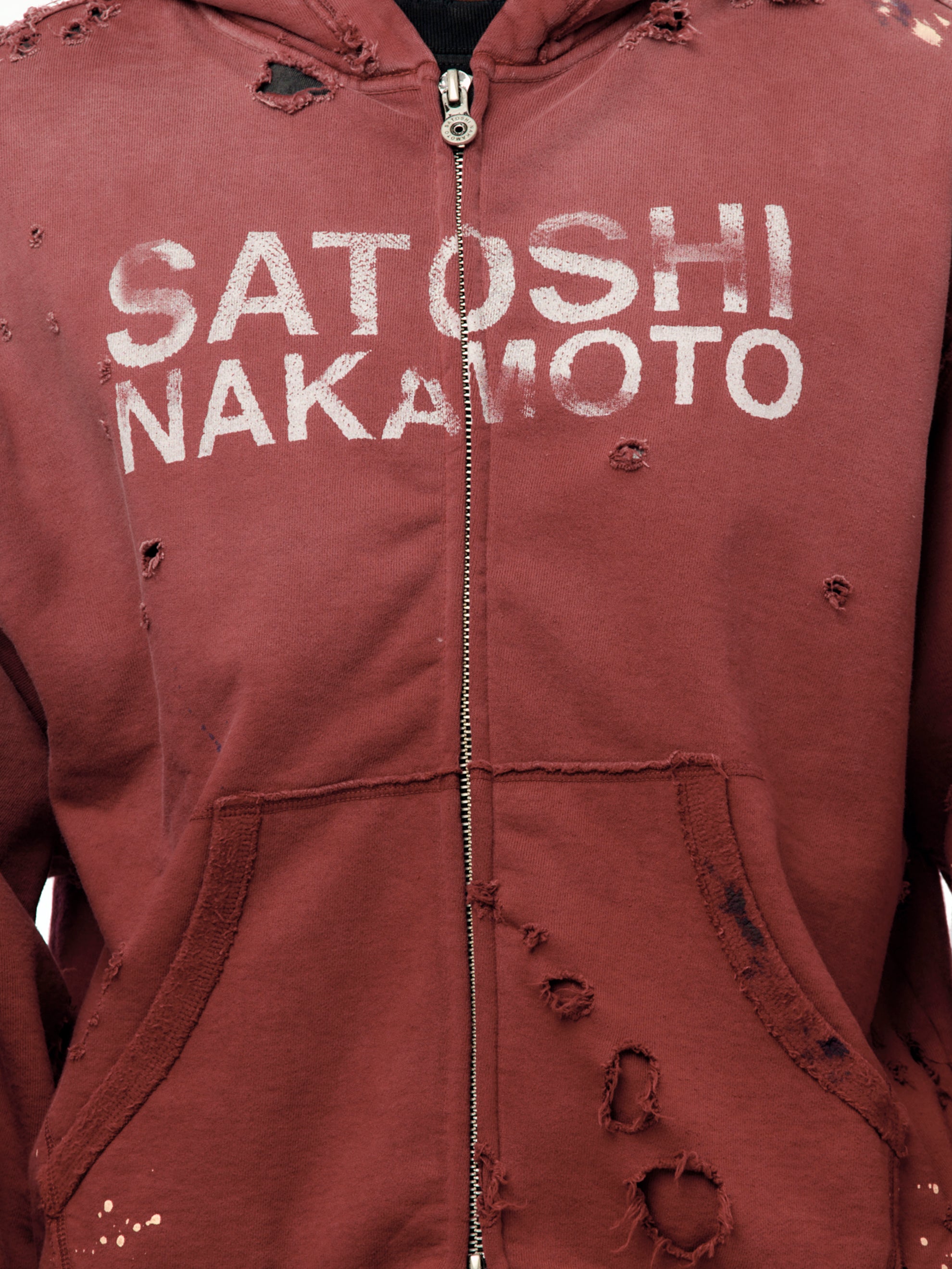 Satoshi Nakamoto Luke Fleece Hoodie (Burgandy) - UNION LOS ANGELES