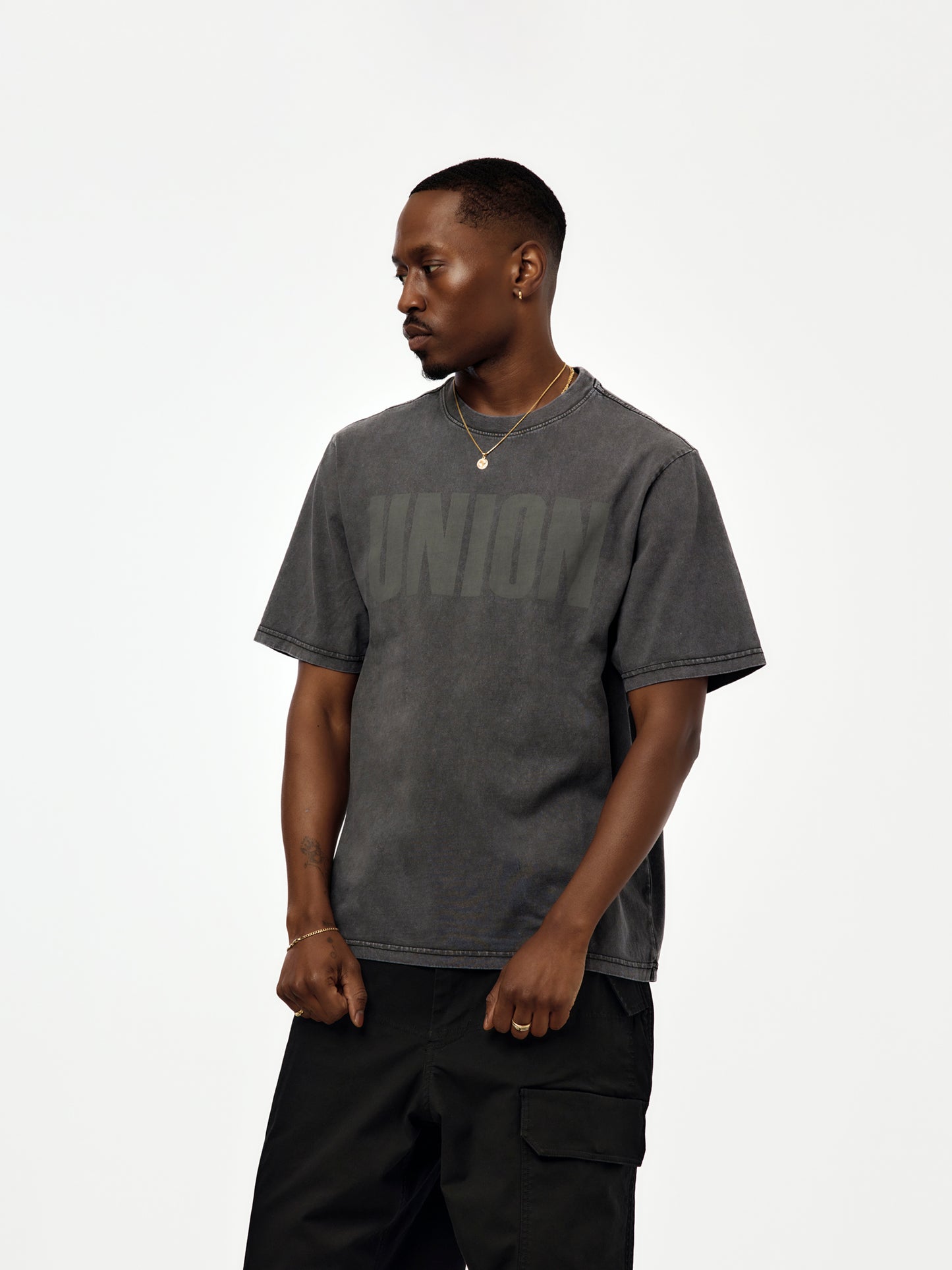 BLOCK LOGO TEE (VINTAGE BLACK)