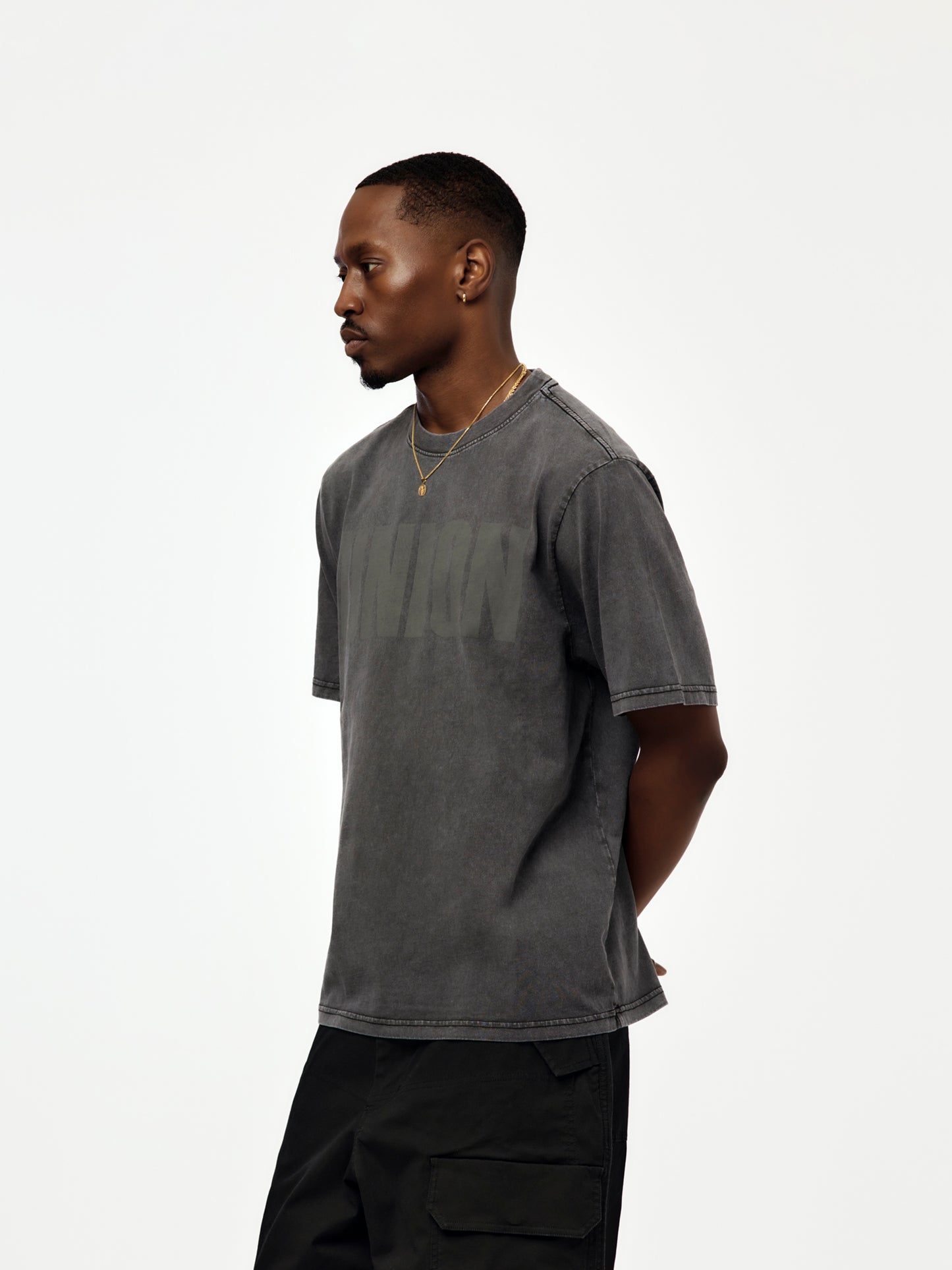 BLOCK LOGO TEE (VINTAGE BLACK)