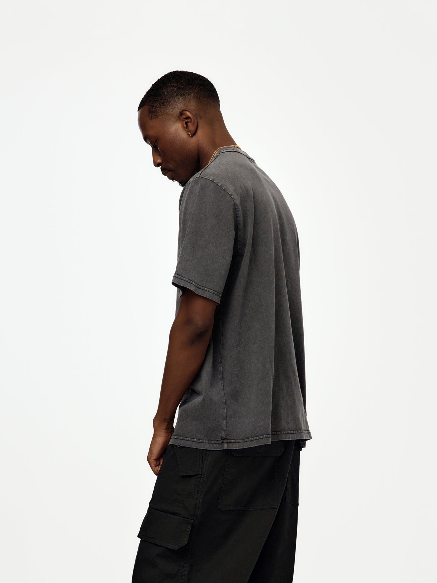 BLOCK LOGO TEE (VINTAGE BLACK)