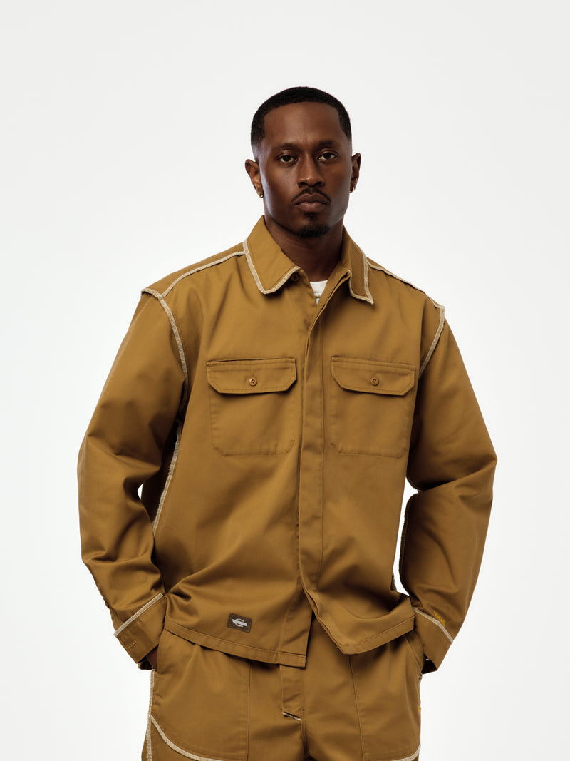 Union x Dickies Inverse Shirt (Light Brown)
