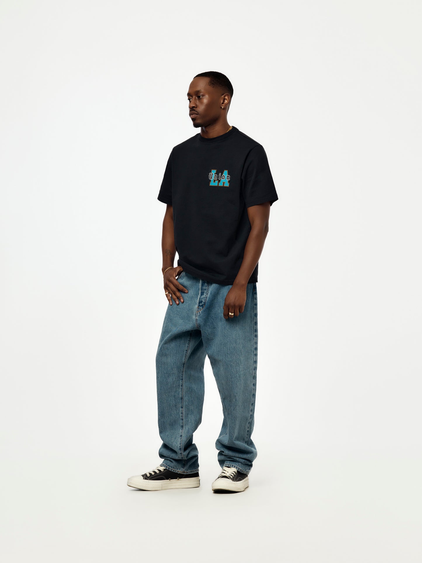OVERLAYED TEE (TRUE BLACK)