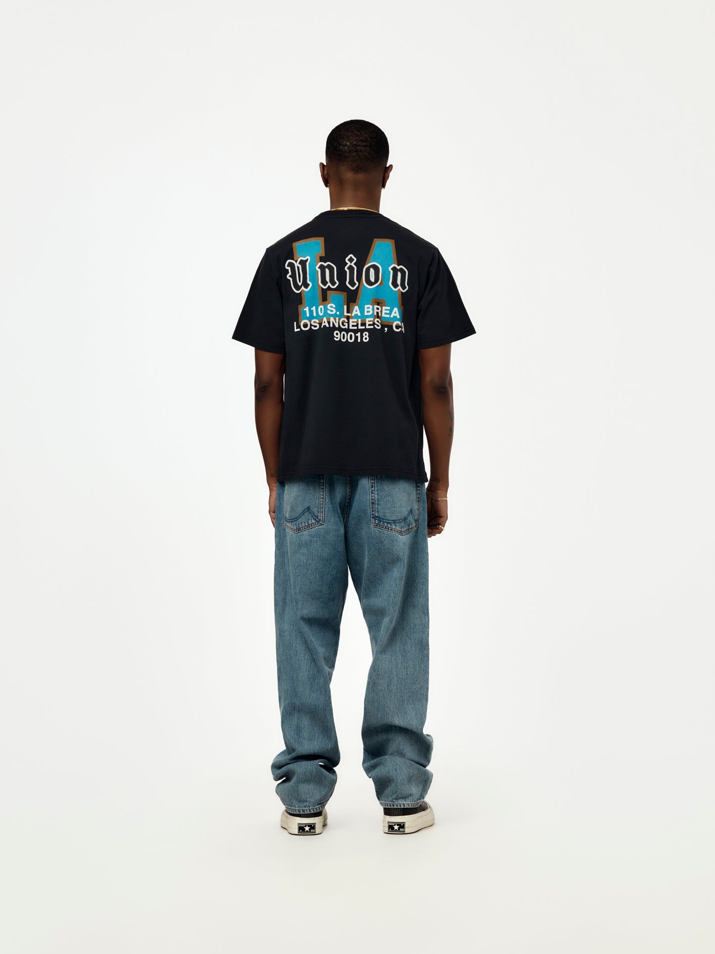 OVERLAYED TEE (TRUE BLACK)