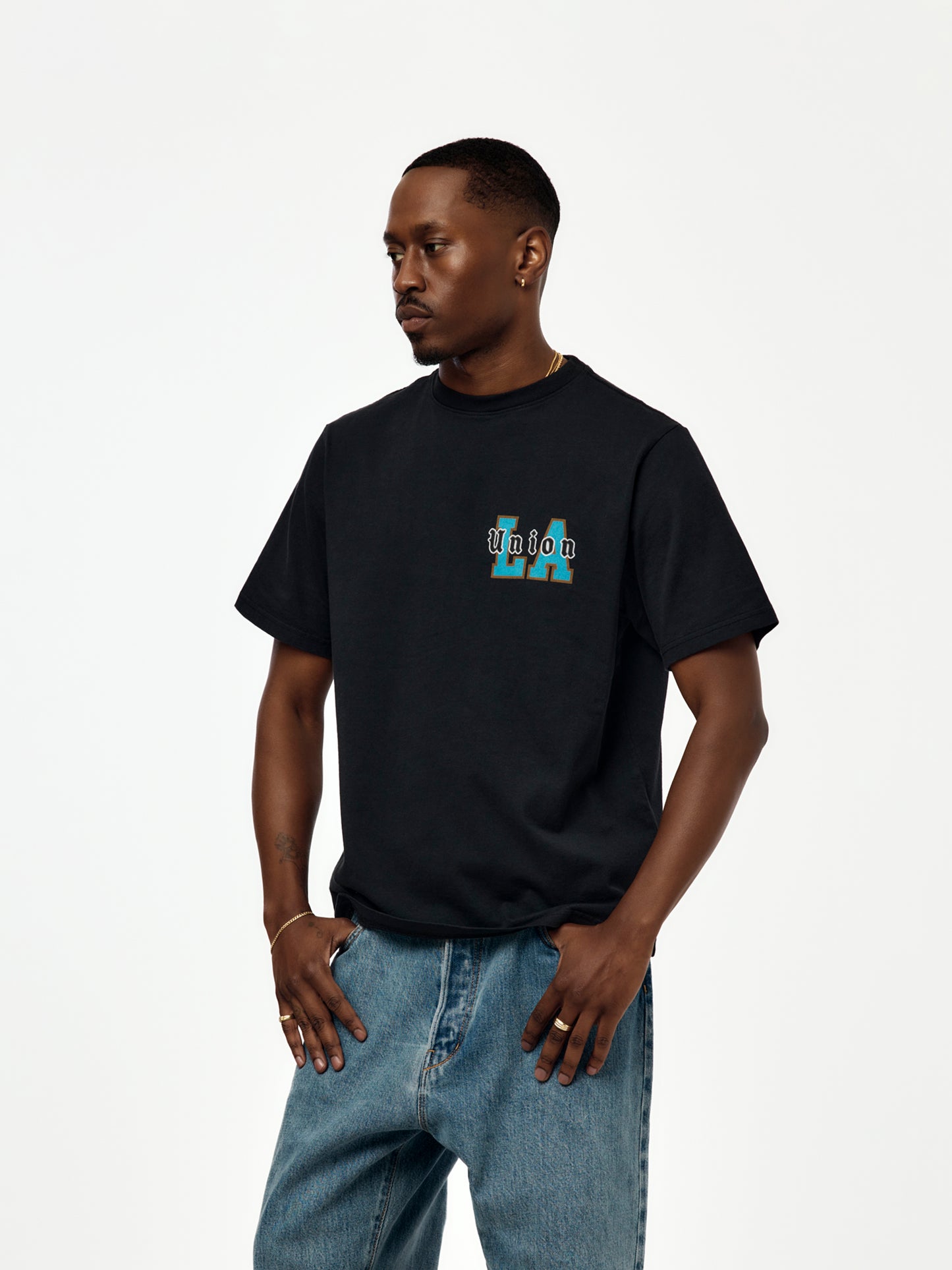 OVERLAYED TEE (TRUE BLACK)