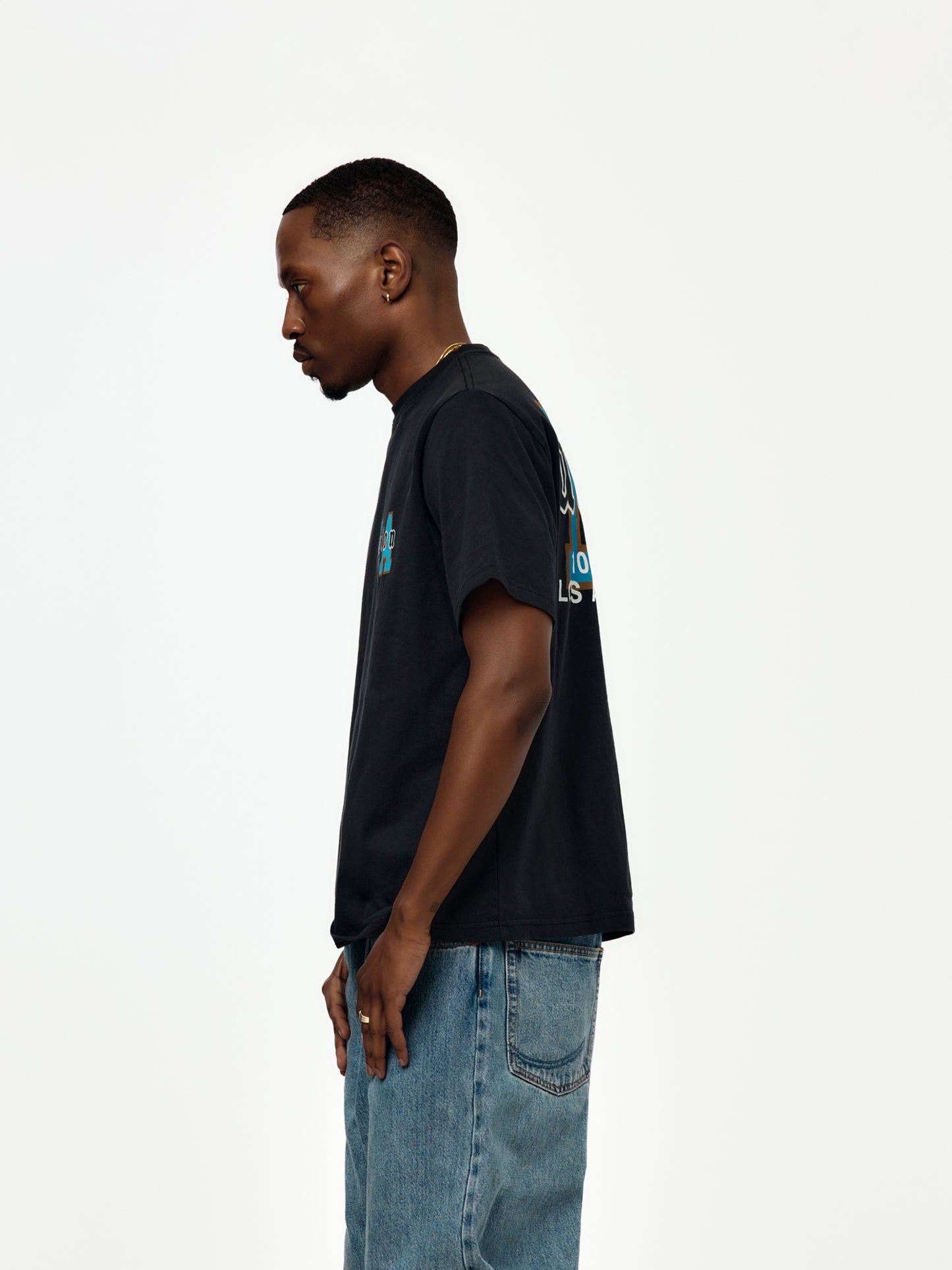 OVERLAYED TEE (TRUE BLACK)