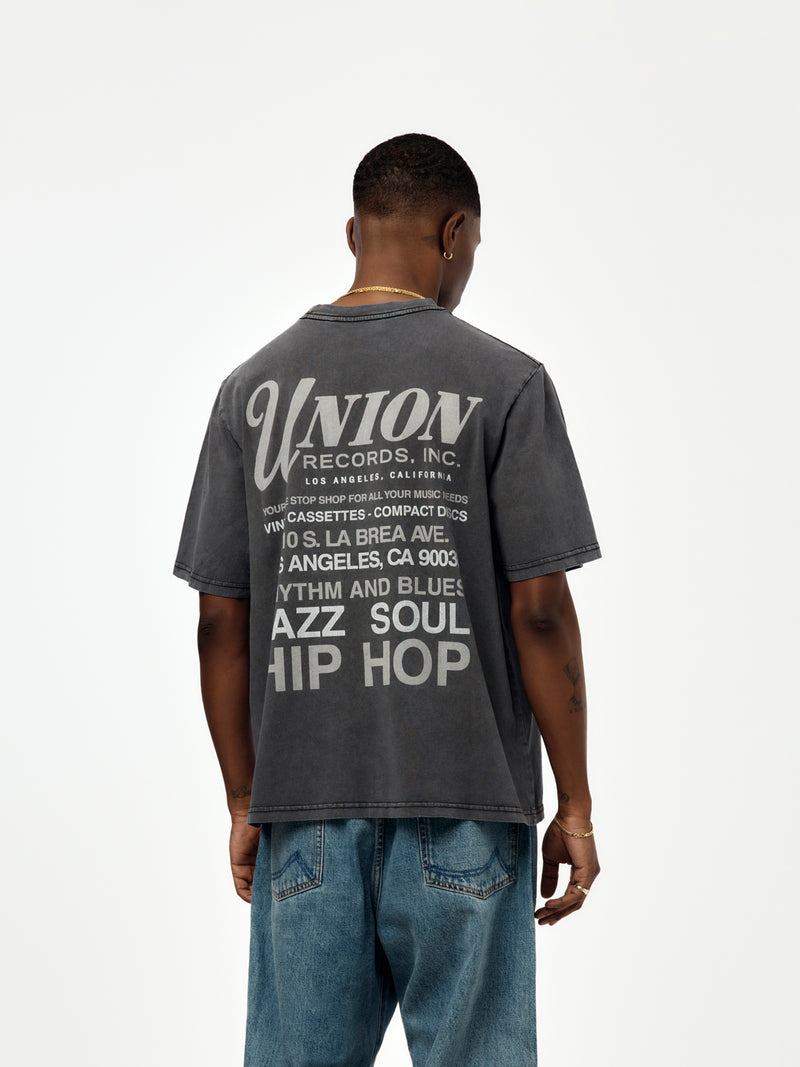 RECORD SHOP TEE (VINTAGE BLACK)
