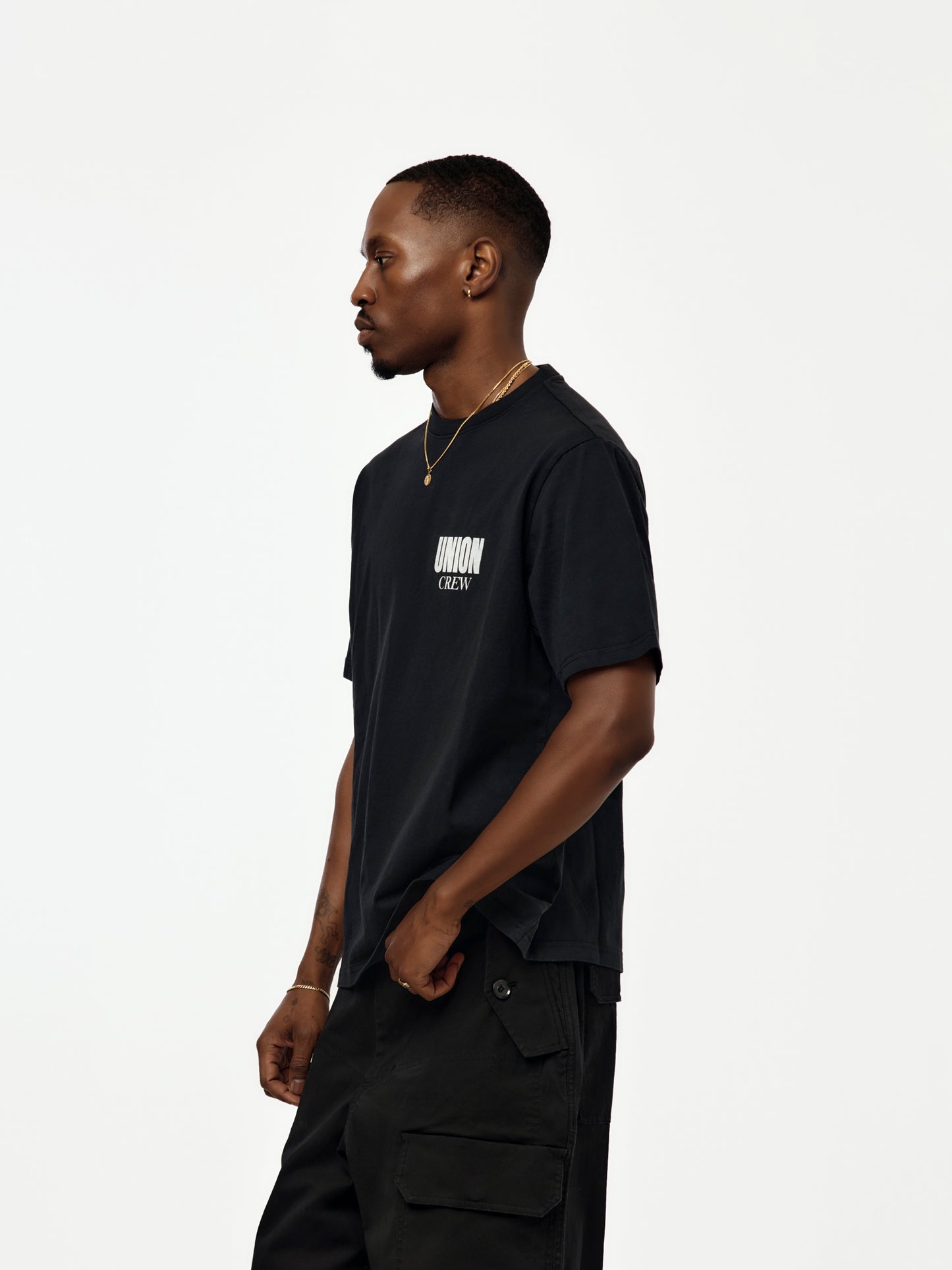 U CREW TEE (TRUE BLACK)