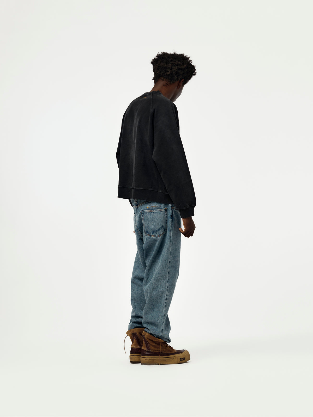 Union Los Angeles Faded Crew Sweatshirt (Black)