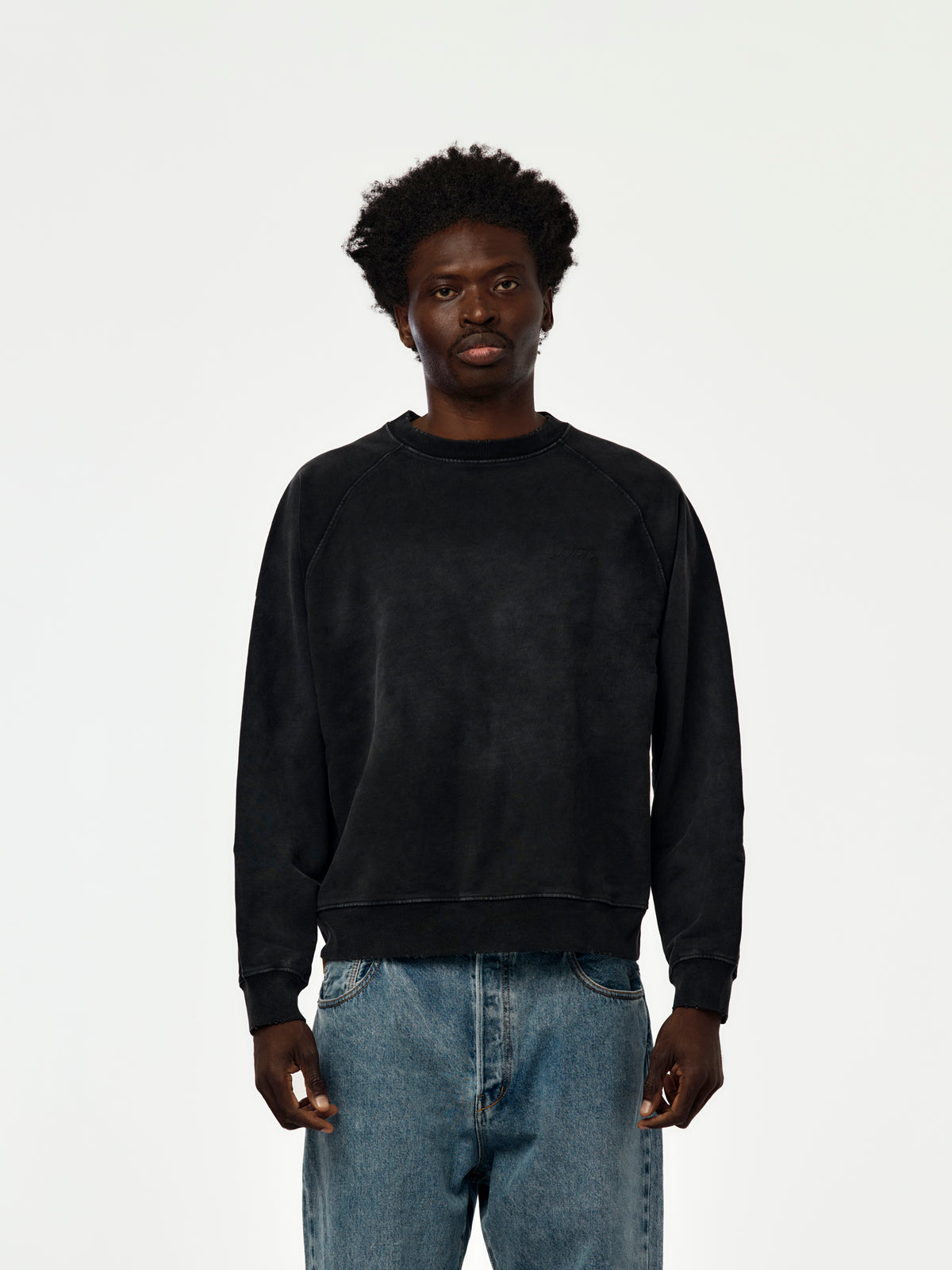 Union Los Angeles Faded Crew Sweatshirt (Black)