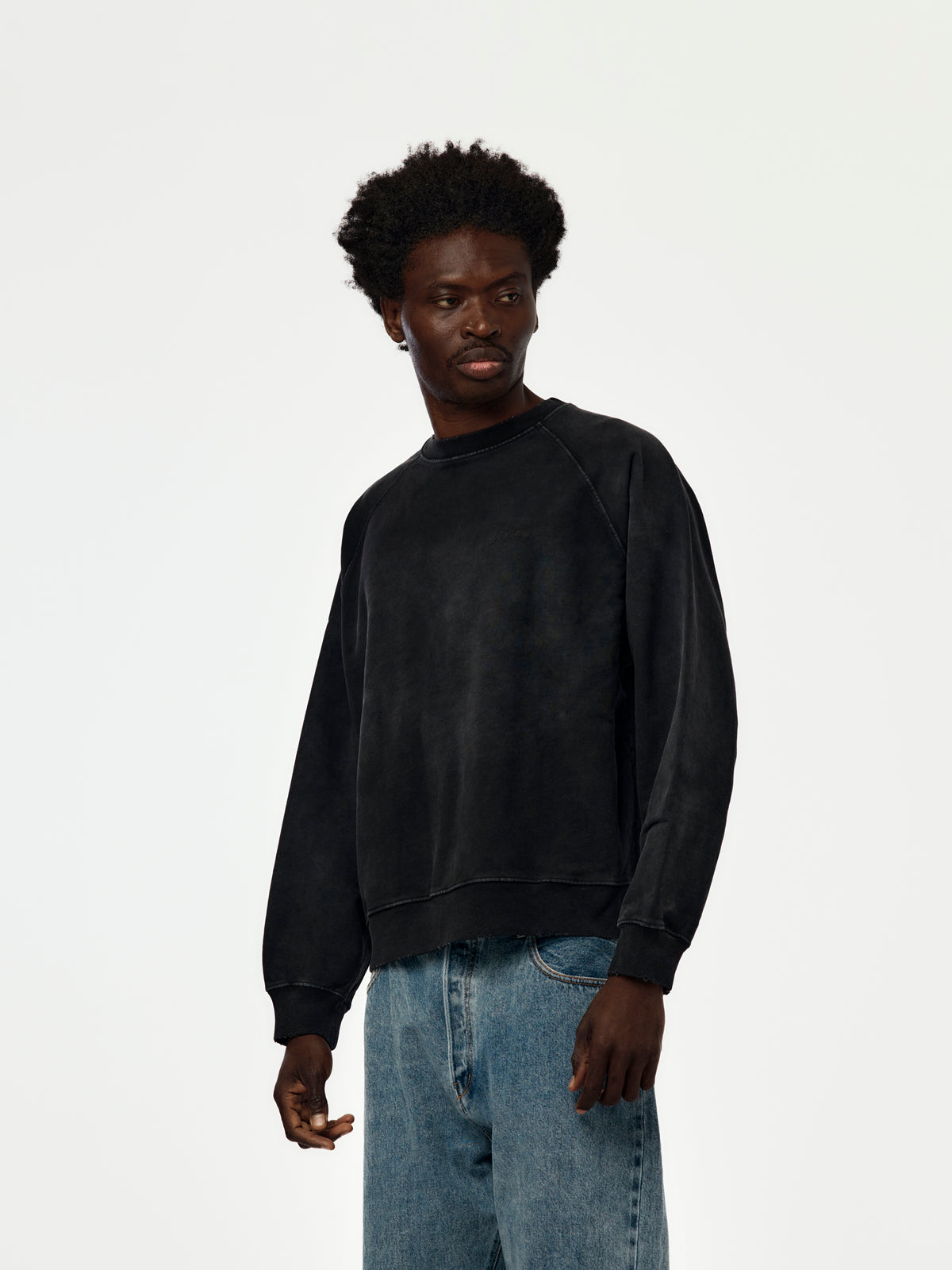Union Los Angeles Faded Crew Sweatshirt (Black)
