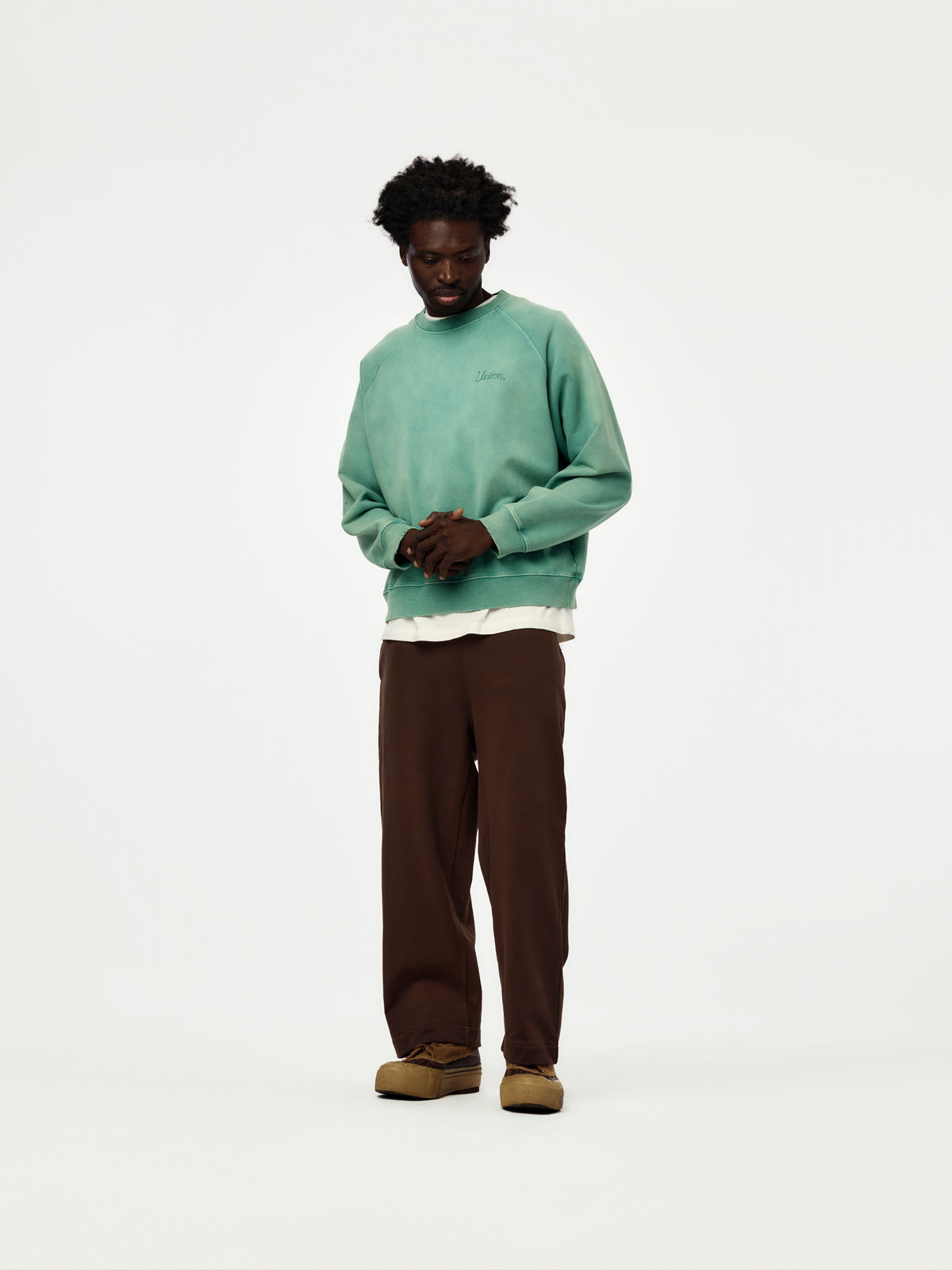 Union Los Angeles Faded Crew Sweatshirt (Green)