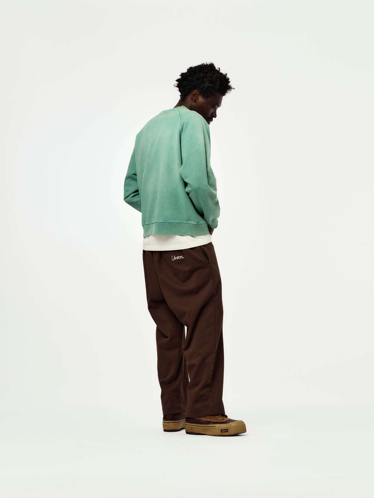 Union Los Angeles Faded Crew Sweatshirt (Green)