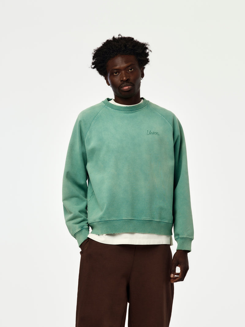 Union Los Angeles Faded Crew Sweatshirt (Green)