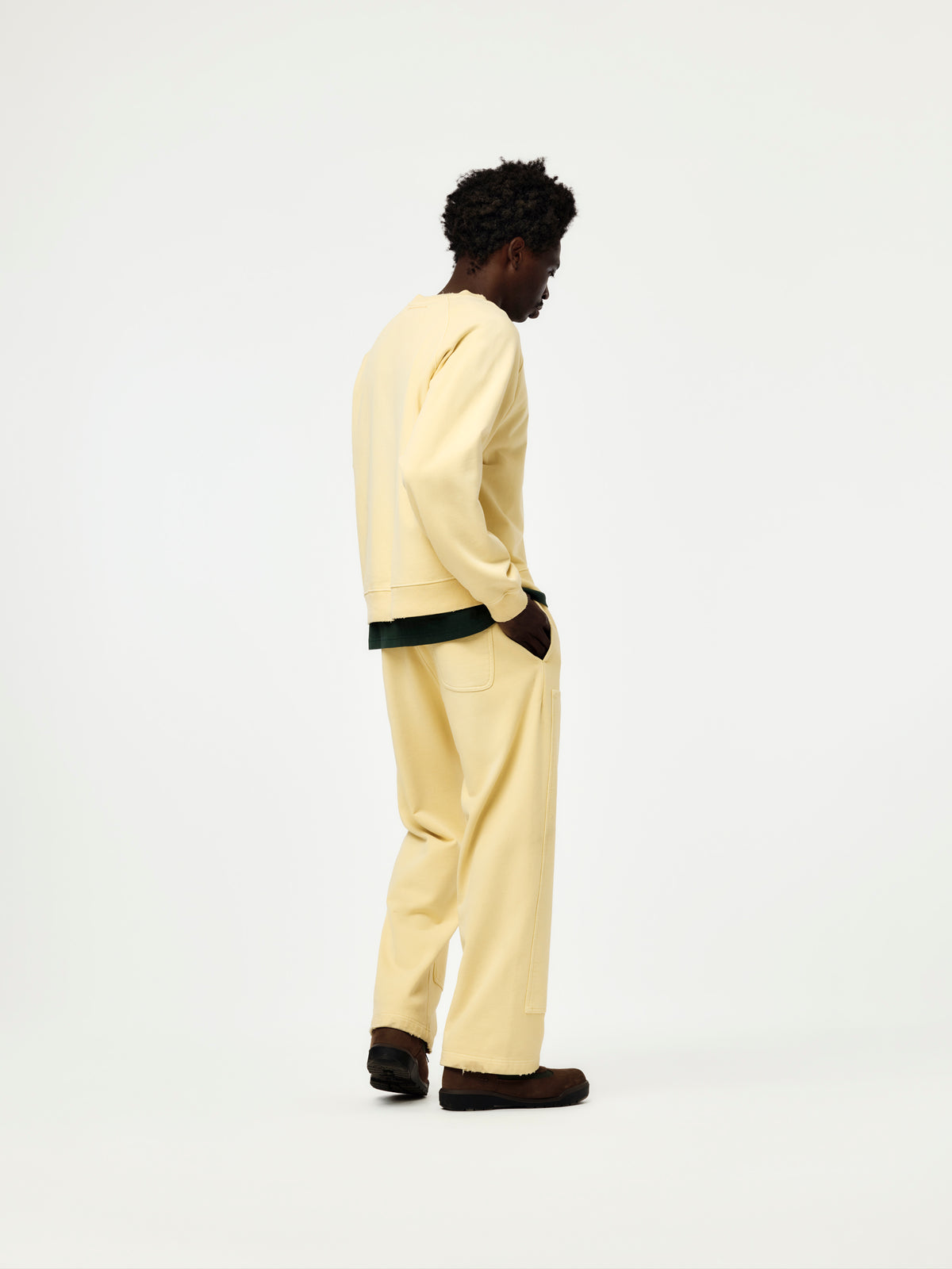 Union Los Angeles Faded Crew Sweatshirt (Yellow)
