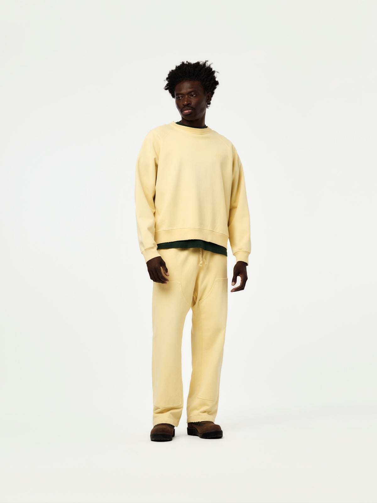 Union Los Angeles Faded Crew Sweatshirt (Yellow)